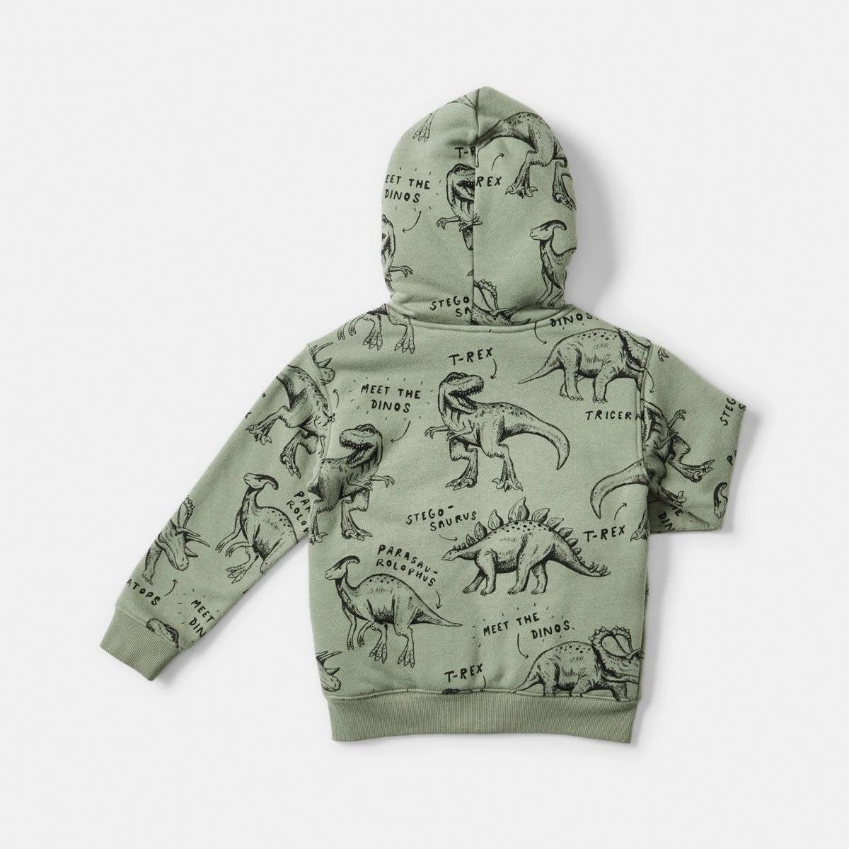 10 Sherpa Lined Hoodie Grn Dino, 10 of 10
