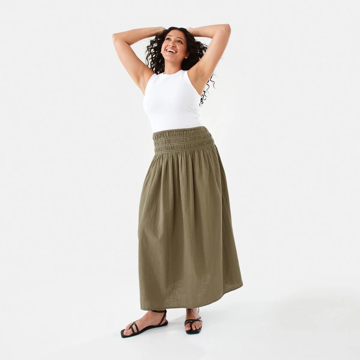 2 Rouched Maxi Skirt Pave Grey, 2 of 8