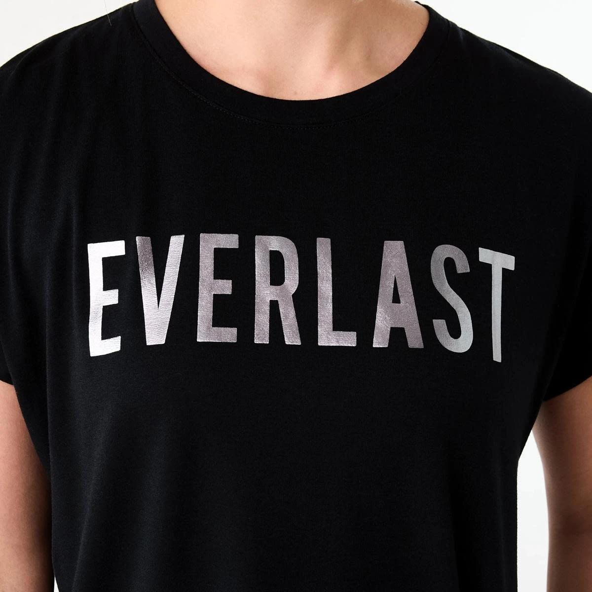 5 Everlast Womens Relaxed Longline T-shirt EVERLAST BLACK, 5 of 7