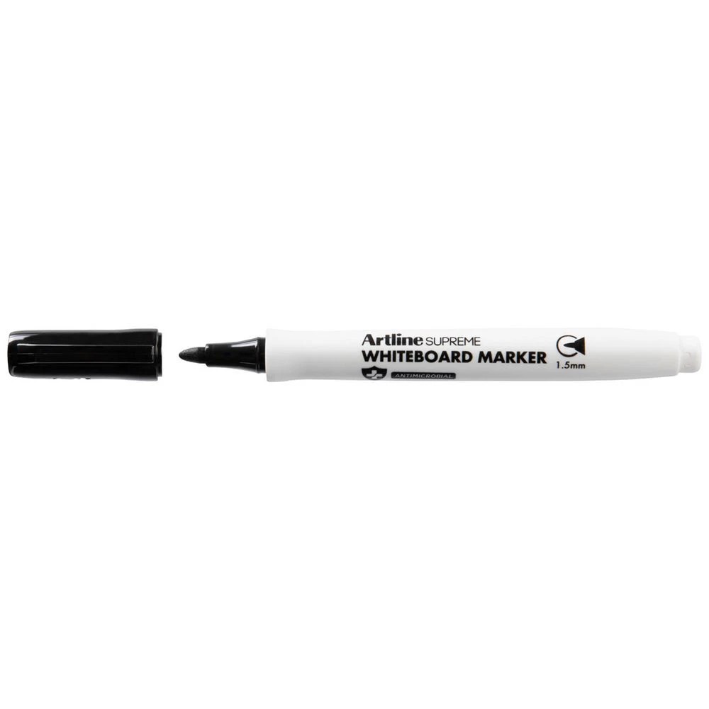 1 Artline Supreme Whiteboard Marker Bullet Black, 1 of 3