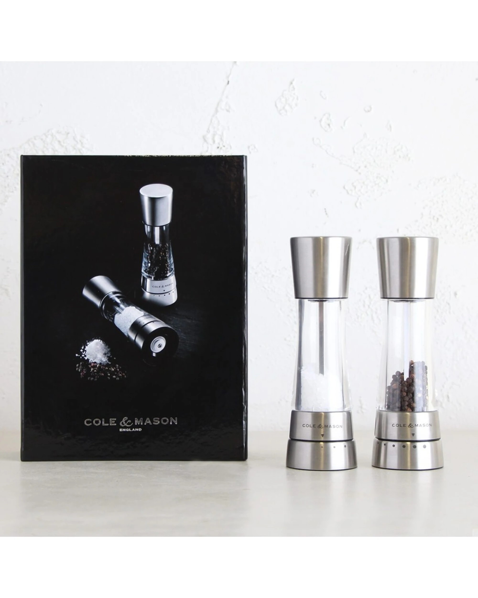 4 Cole & Mason 2pc Derwent Stainless Steel Salt & Pepper Grinder Set - Silver, 4 of 4
