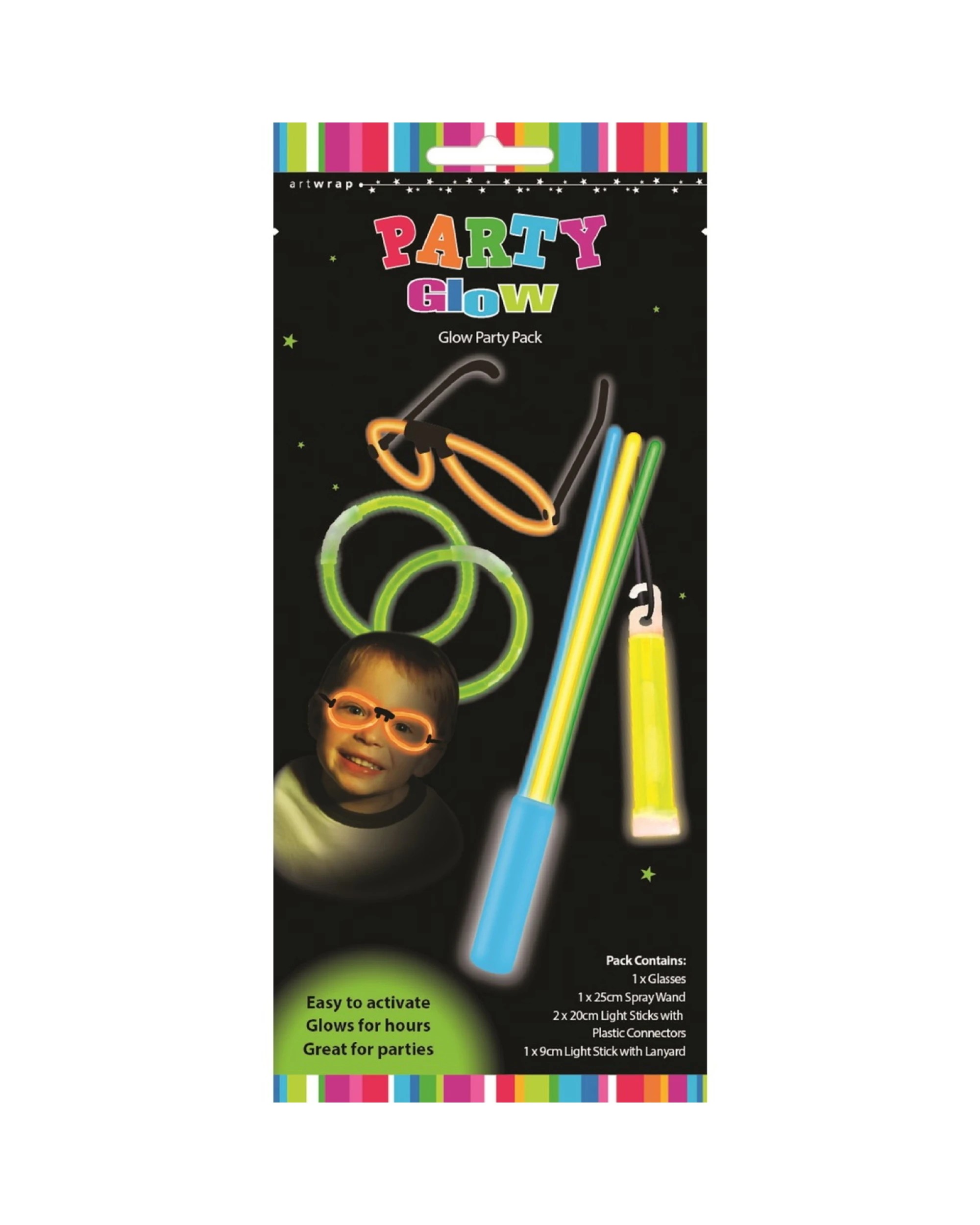 1 Artwrap Glow Party Accessories Pack - Multi, 1 of 1