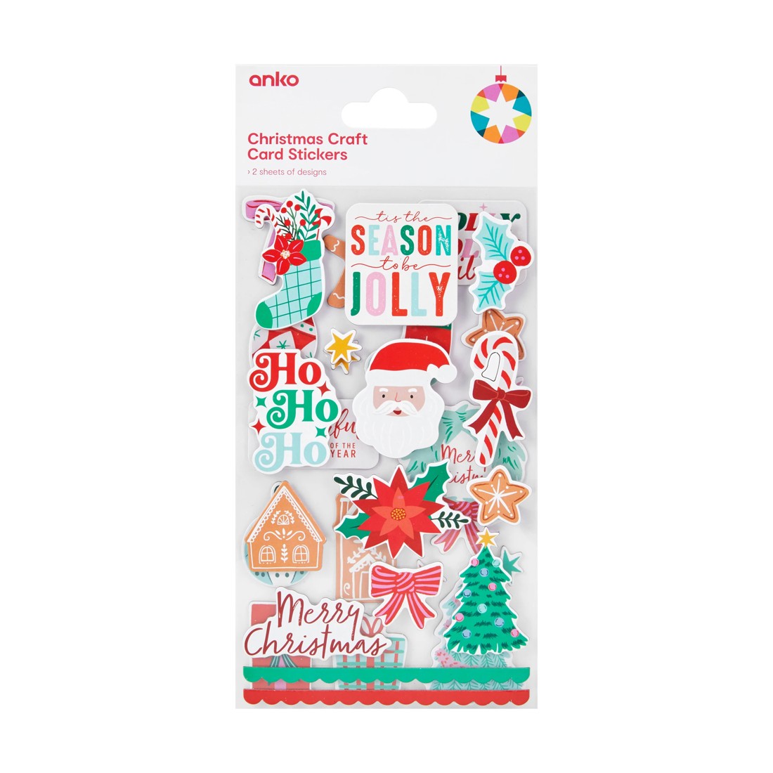 1 Christmas Craft Card Stickers, 1 of 3