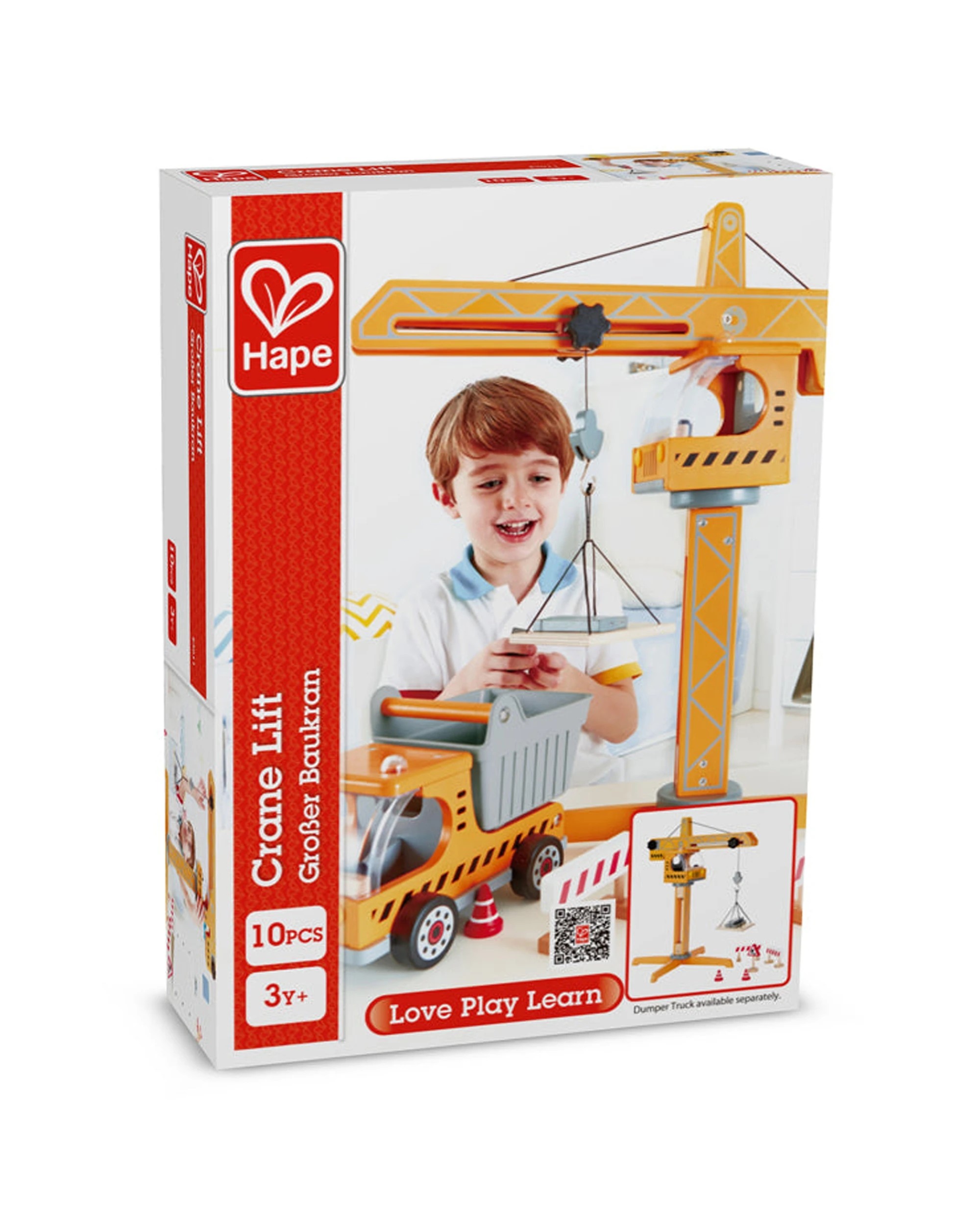 2 Hape Crane Lift Construction Set Kids Imaginative Play Toy - Multi, 2 of 3
