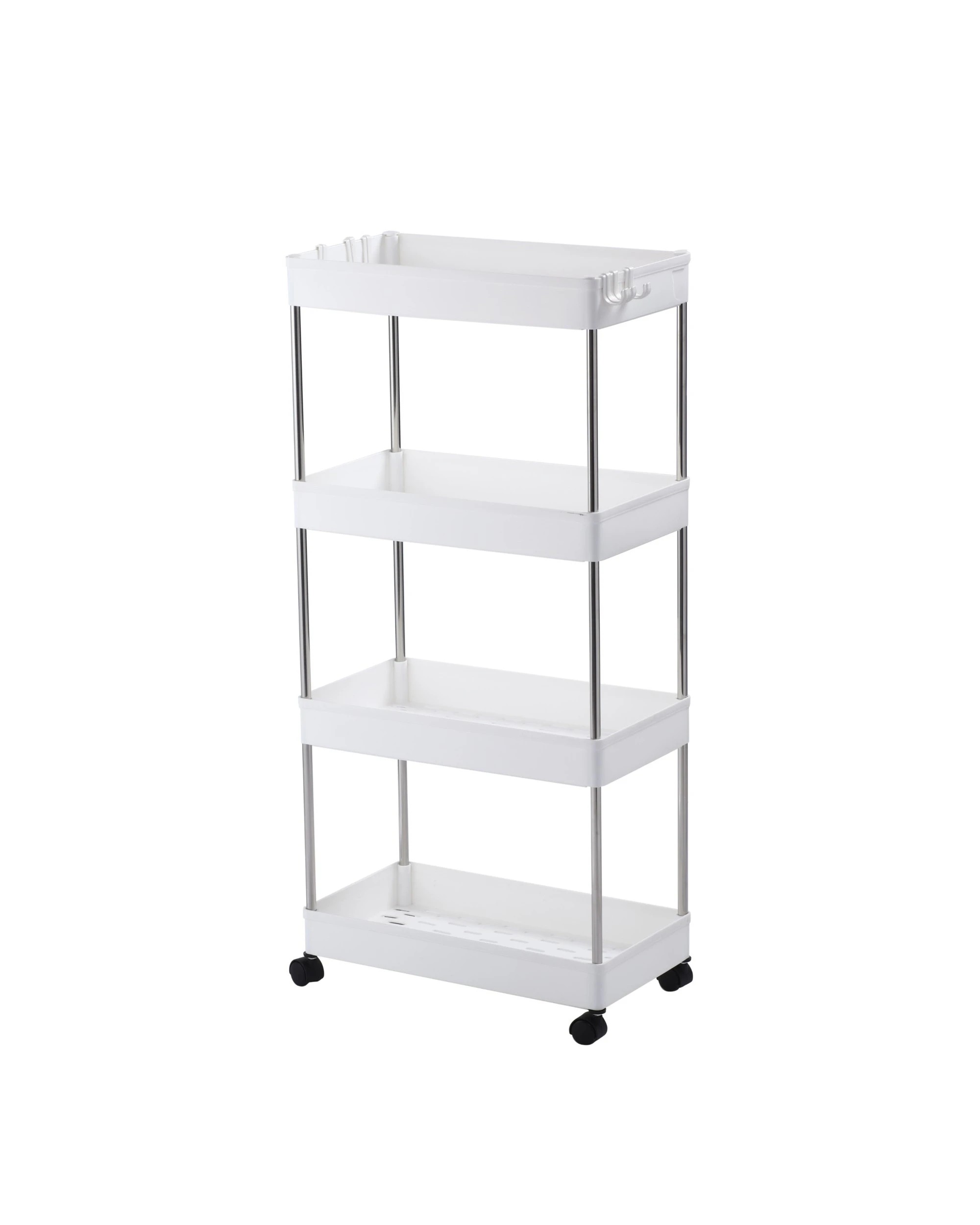1 Sherwood Home 4 Tiers Organiser 40x22x86cm - White, 1 of 6