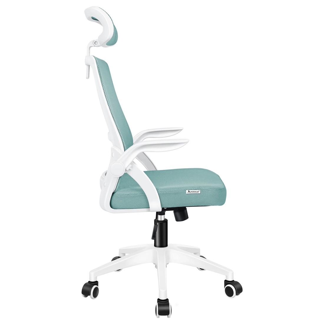 4 Alfordson Mesh Office Chair Executive Computer Seat Fabric Tilt Gaming Racing - Cyan, 4 of 10