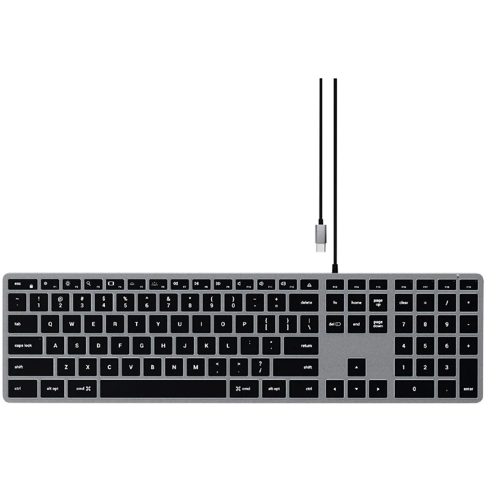 1 Satechi Slim W3 USB-C Wired Keyboard Space Grey, 1 of 9