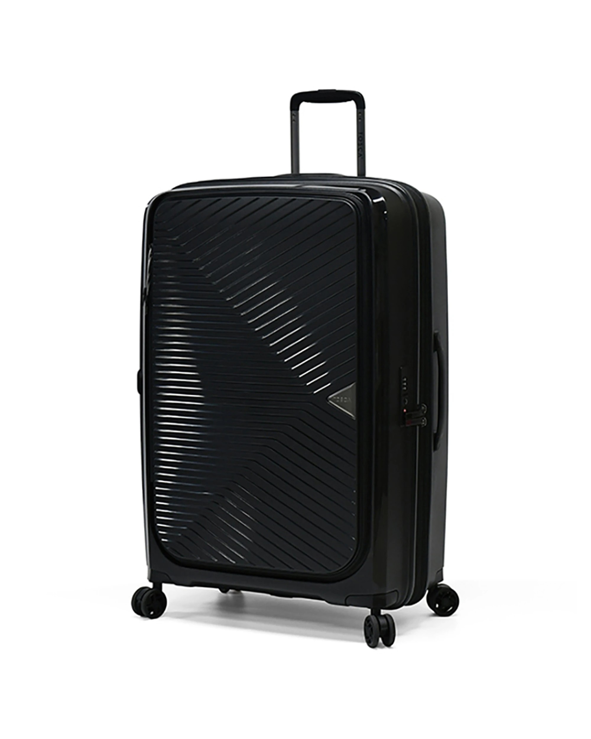 1 Tosca Space X 25" Trolley Checked Luggage Travel Suitcase - Black, 1 of 5