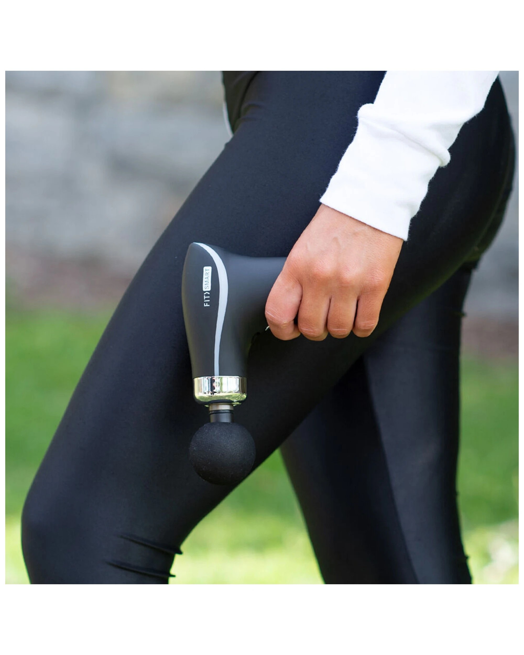 2 FITSMART Hyper Pro Mini Vibration Massage Device Cordless 8 Heads 3 Levels - Black, 2 of 9