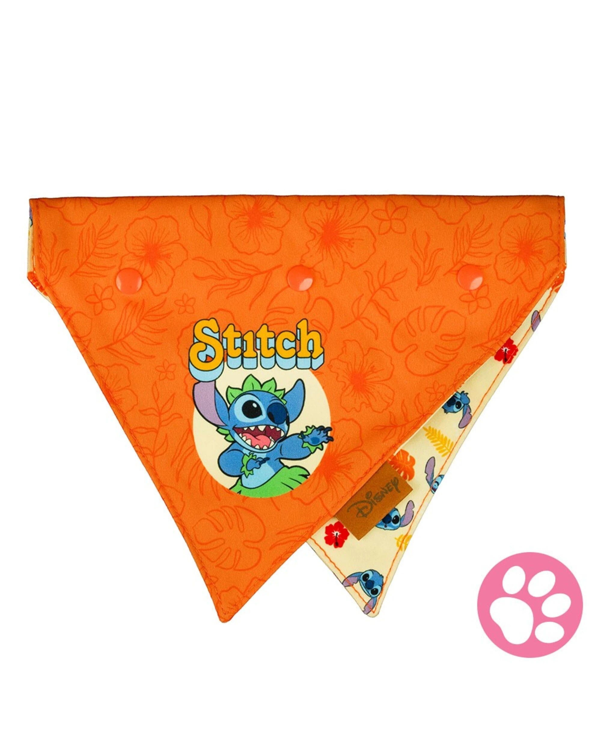 1 Disney - Lilo & Stitch - Stitch Cat & Dog Bandana - Small/Medium - Orange, 1 of 4
