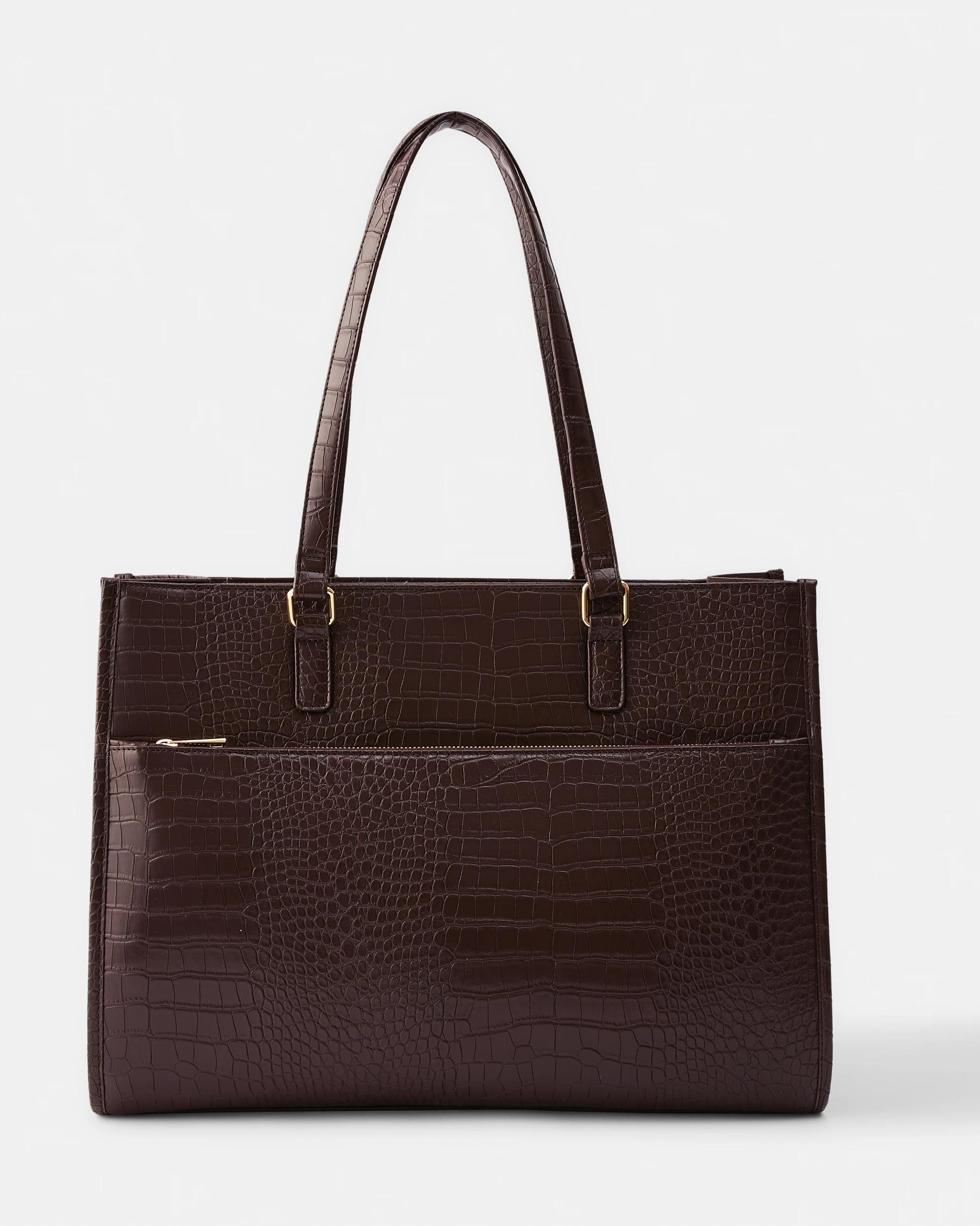 3 2-in-1 Work Tote Bag Deep Fudge, 3 of 10