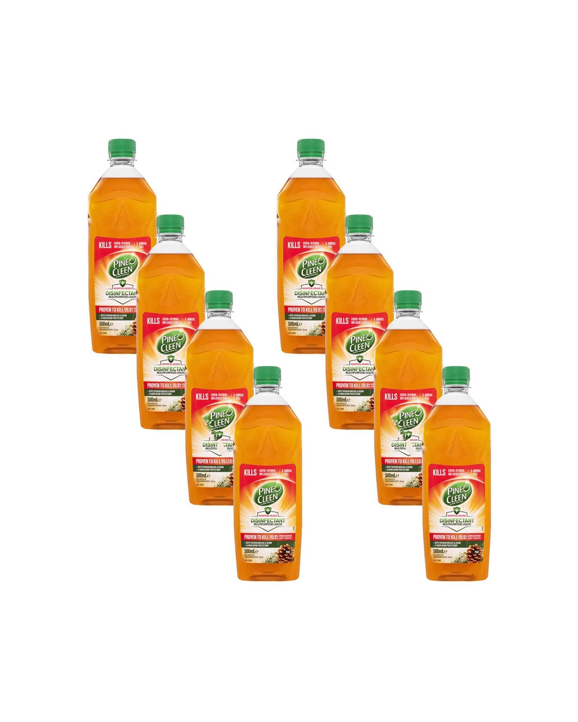 1 Pine O Cleen Disinfectant Anti-Bacterial Pine 8 Pack 500ml Hospital Grade - Multi, 1 of 3