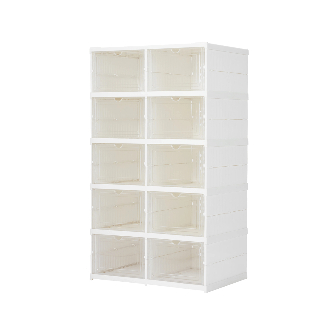 1 10 Tier Collapsible Shoe Box, 1 of 9