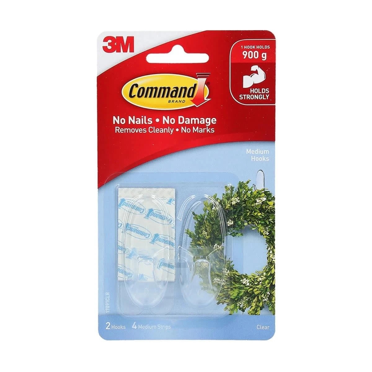 1 3M Command Medium Hooks - Clear, 1 of 5