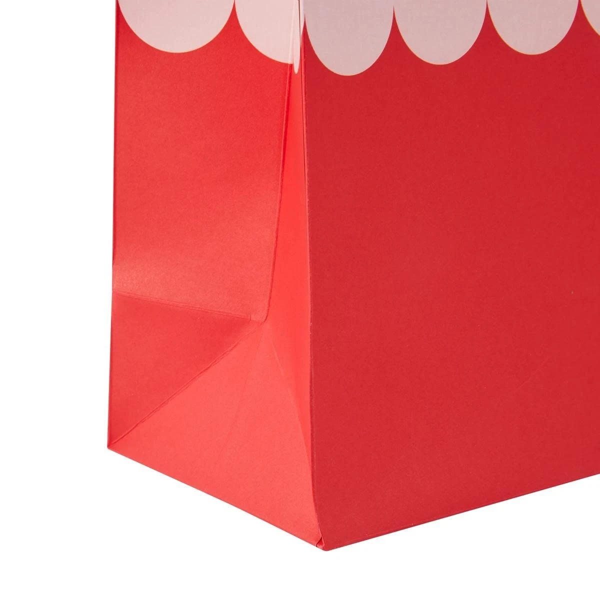 4 Pink and Red Scalloped Gift Bag - Medium, 4 of 5