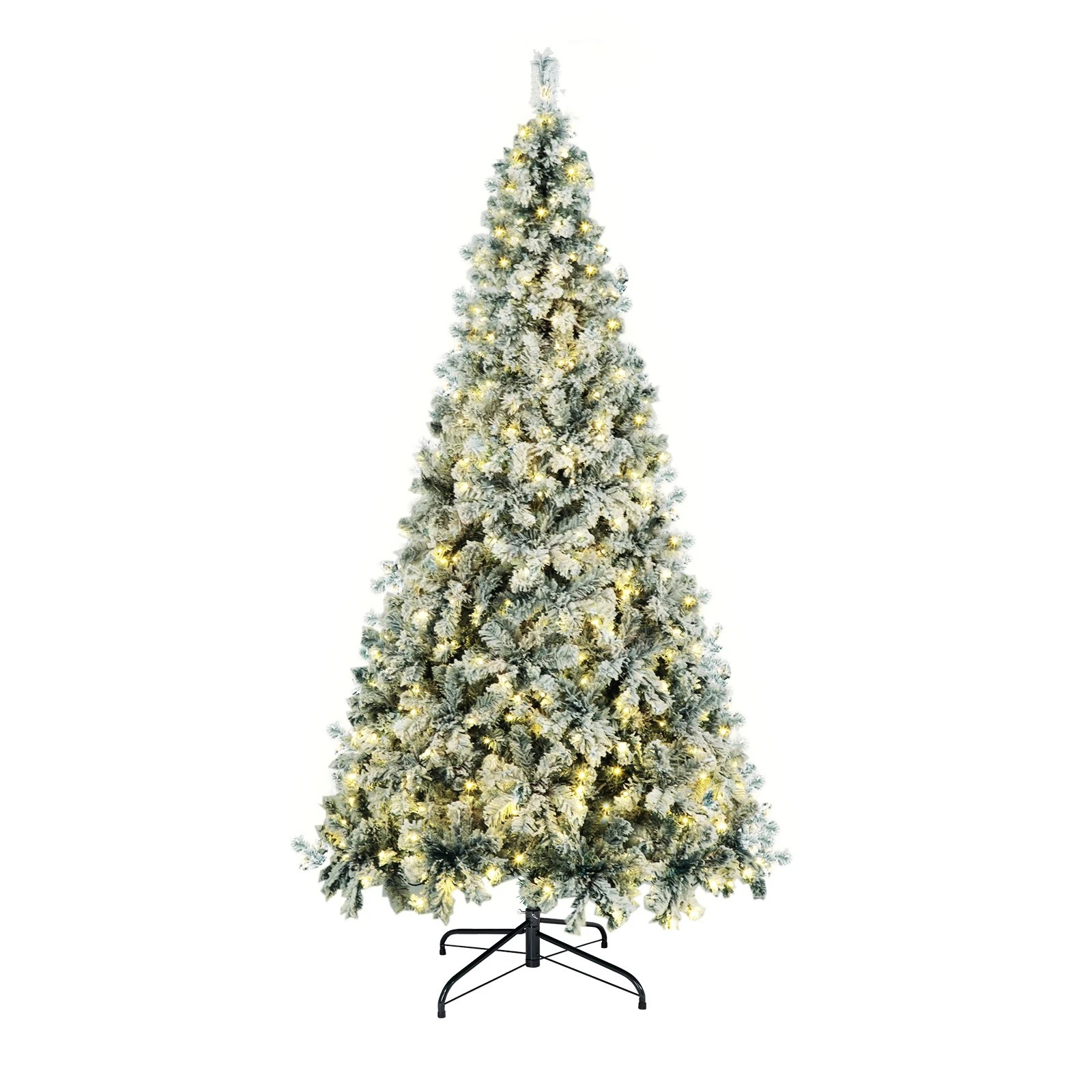 1 Tinseltown LED Christmas Tree 2.4M 8FT Xmas Trees Snow Flocked Decorations - White, 1 of 7