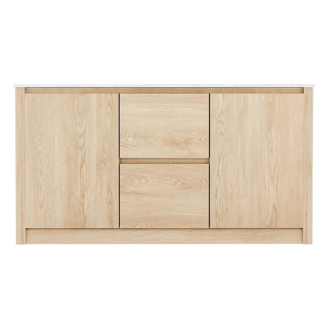 5 Artiss Buffet Sideboard Chest Drawers Cupboard Storage Marble Type Tabletop Pine - Brown, 5 of 8