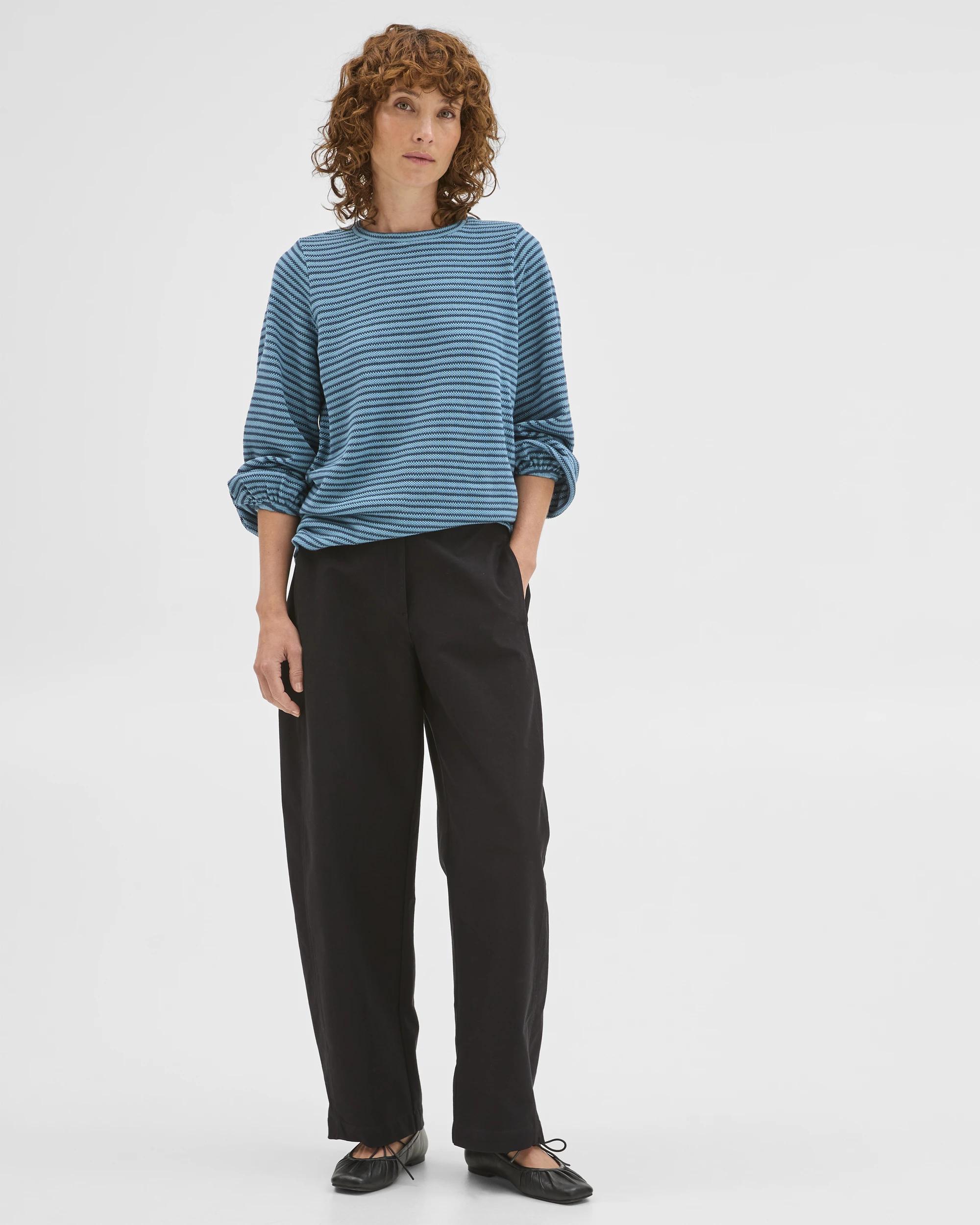 2 Target Woman Australian Cotton Long Sleeve Textured Top SEA TEAL/DARK TEAL, 2 of 6