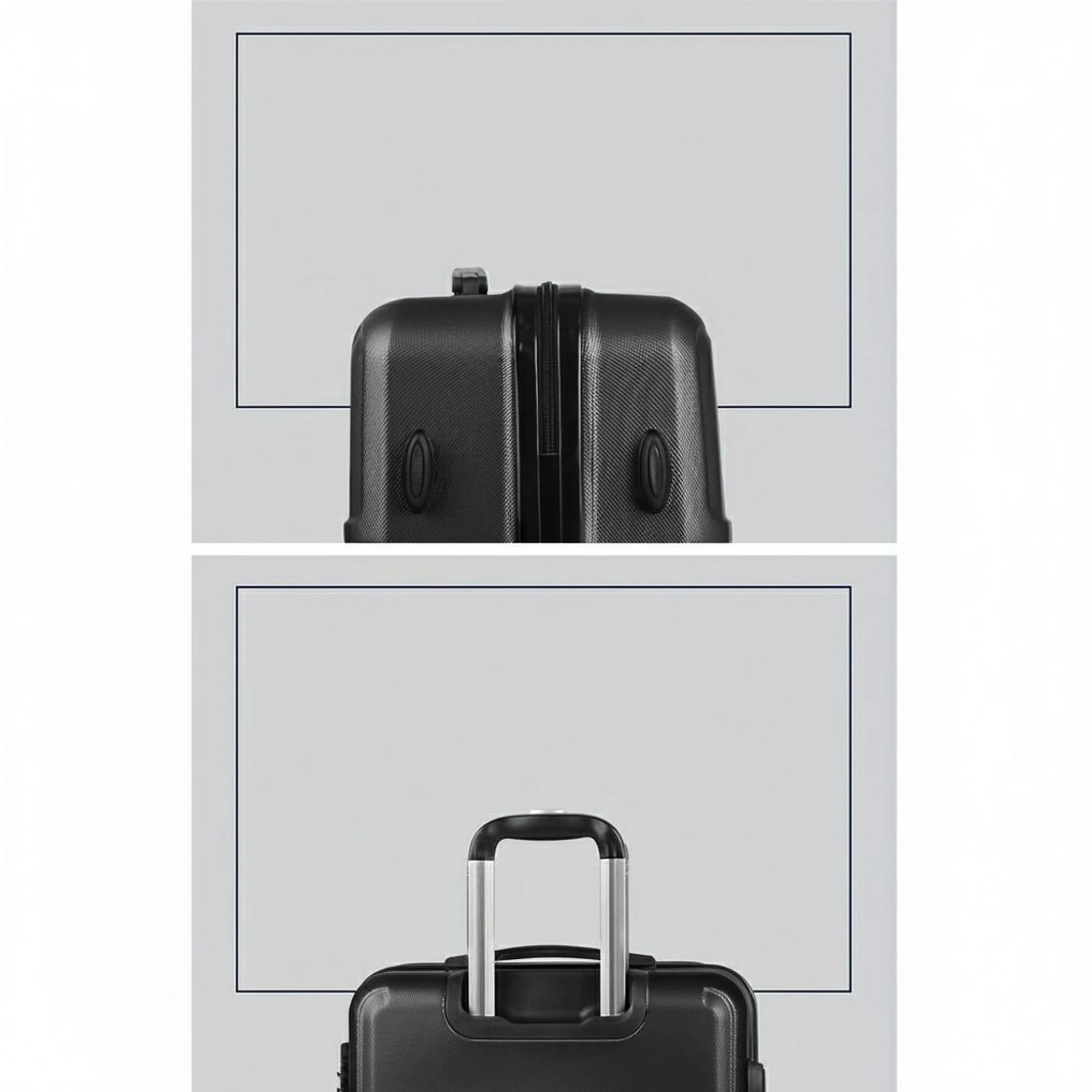2 Wanderlite 2pc Luggage Trolley Set Suitcase Travel TSA Carry On Hard Case - Black, 2 of 5