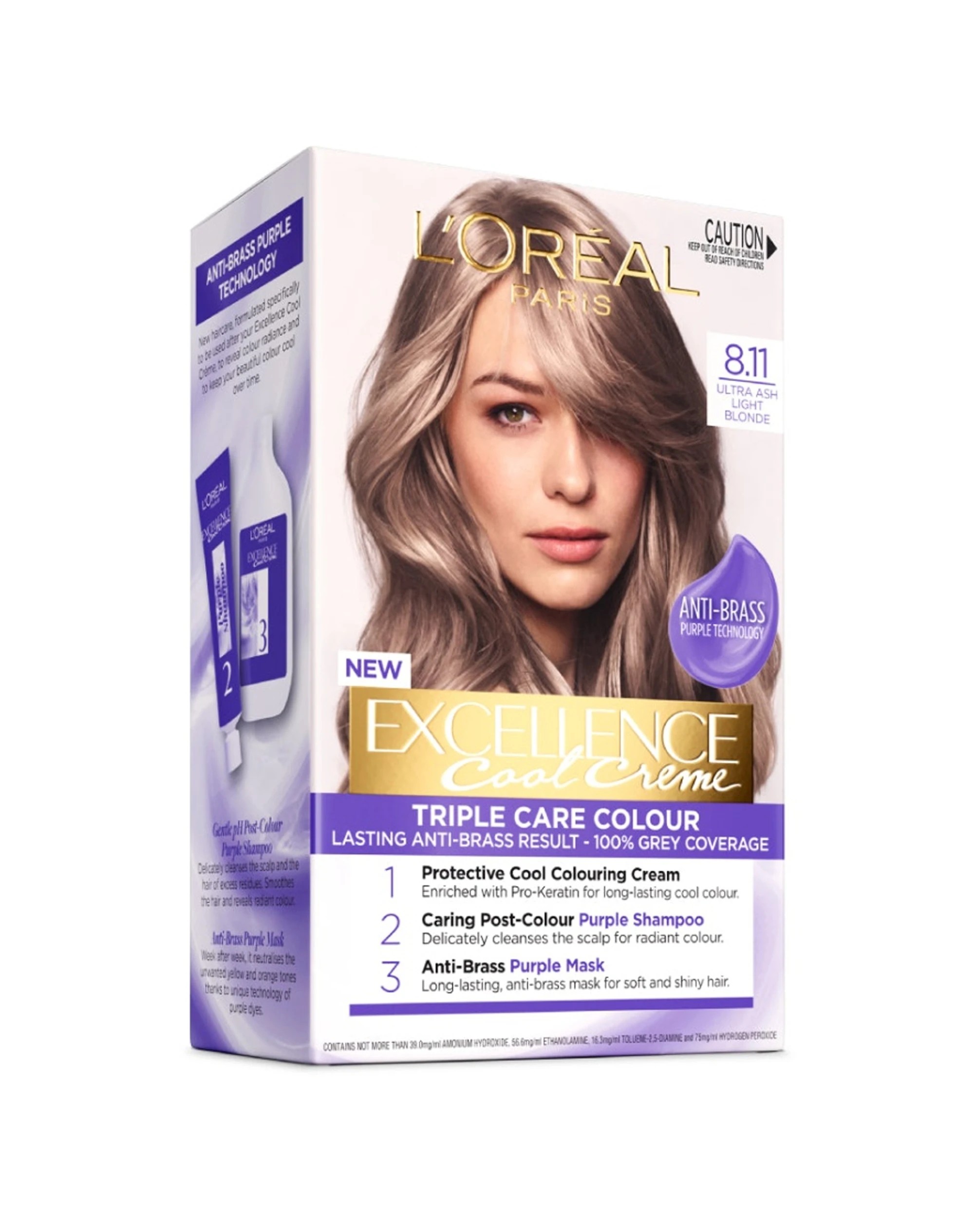 1 Loreal Excellence Cool Crème 8.11 Ultra Ash Light Blonde, 1 of 1