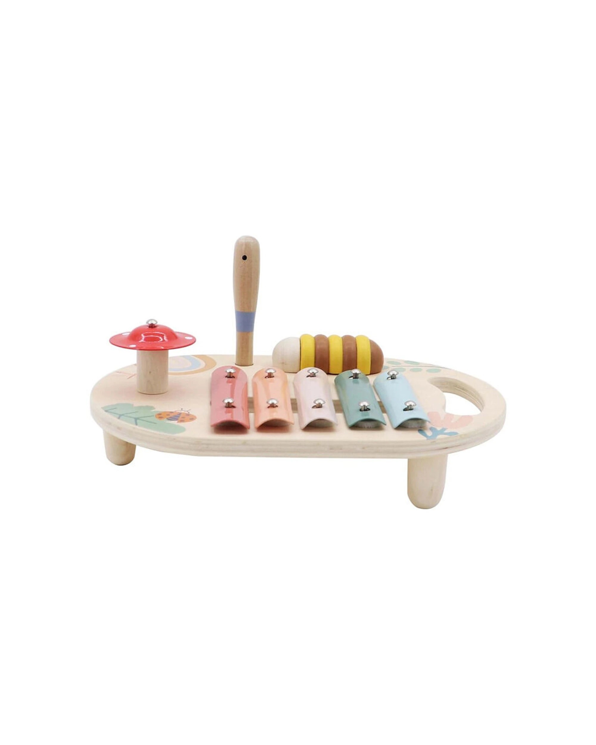 2 Kaper Kidz 3pc Wooden Spring Insect Music Table Kids Toy - Multi, 2 of 7
