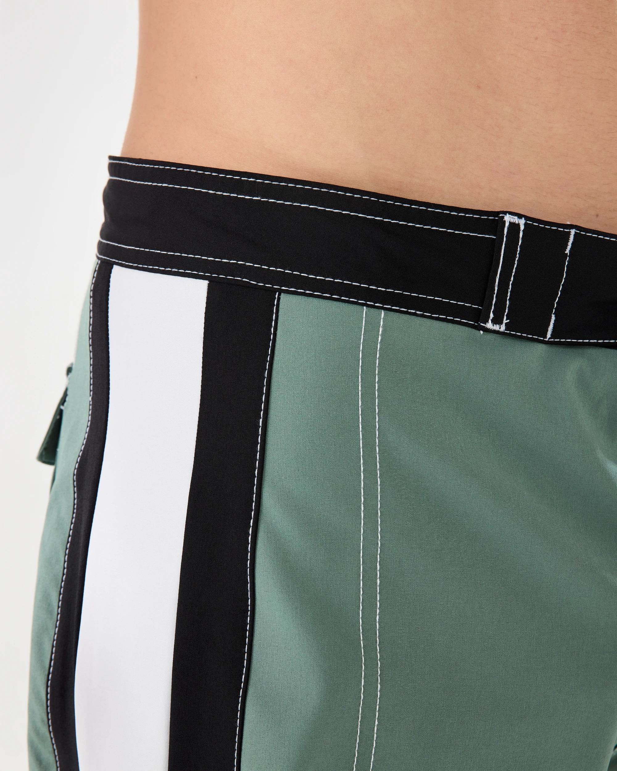 5 Spliced Stretch Swim Boardshorts Grn Agave, 5 of 6