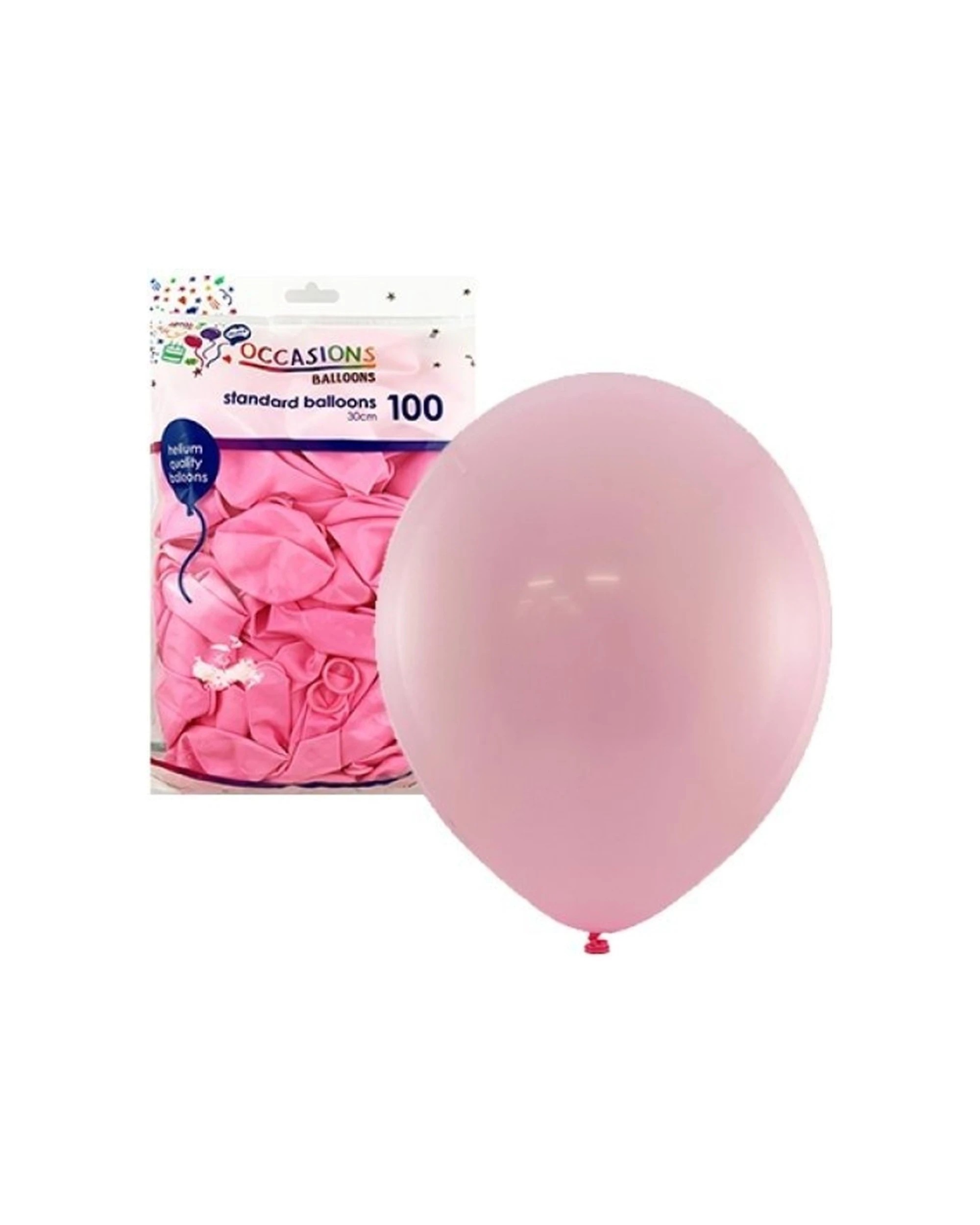 1 Alpen 100pc Latex Balloons Event Decoration Metallic 30cm Standard Light - Pink, 1 of 1