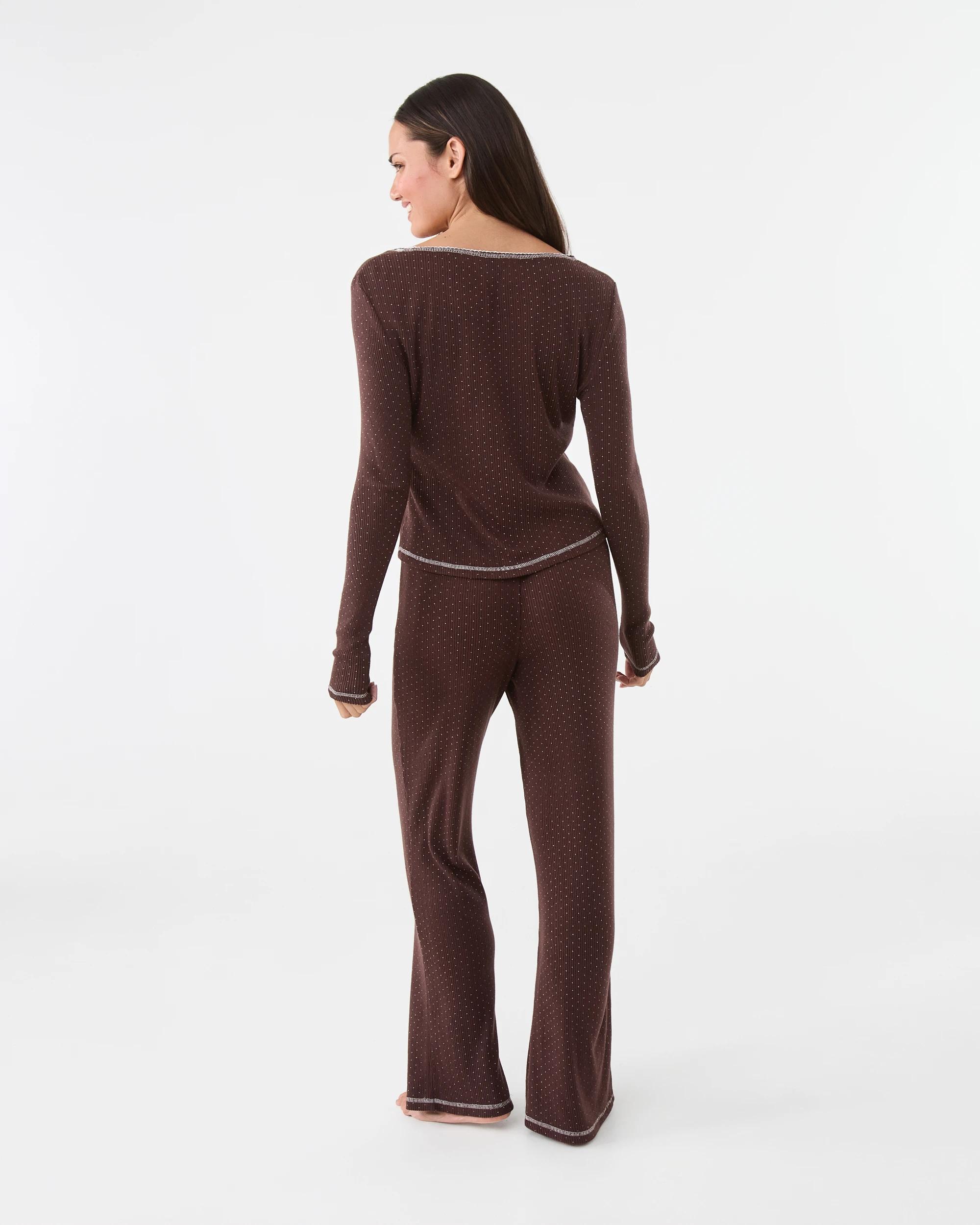 4 Brushed Rib Pants Spot Choc, 4 of 6