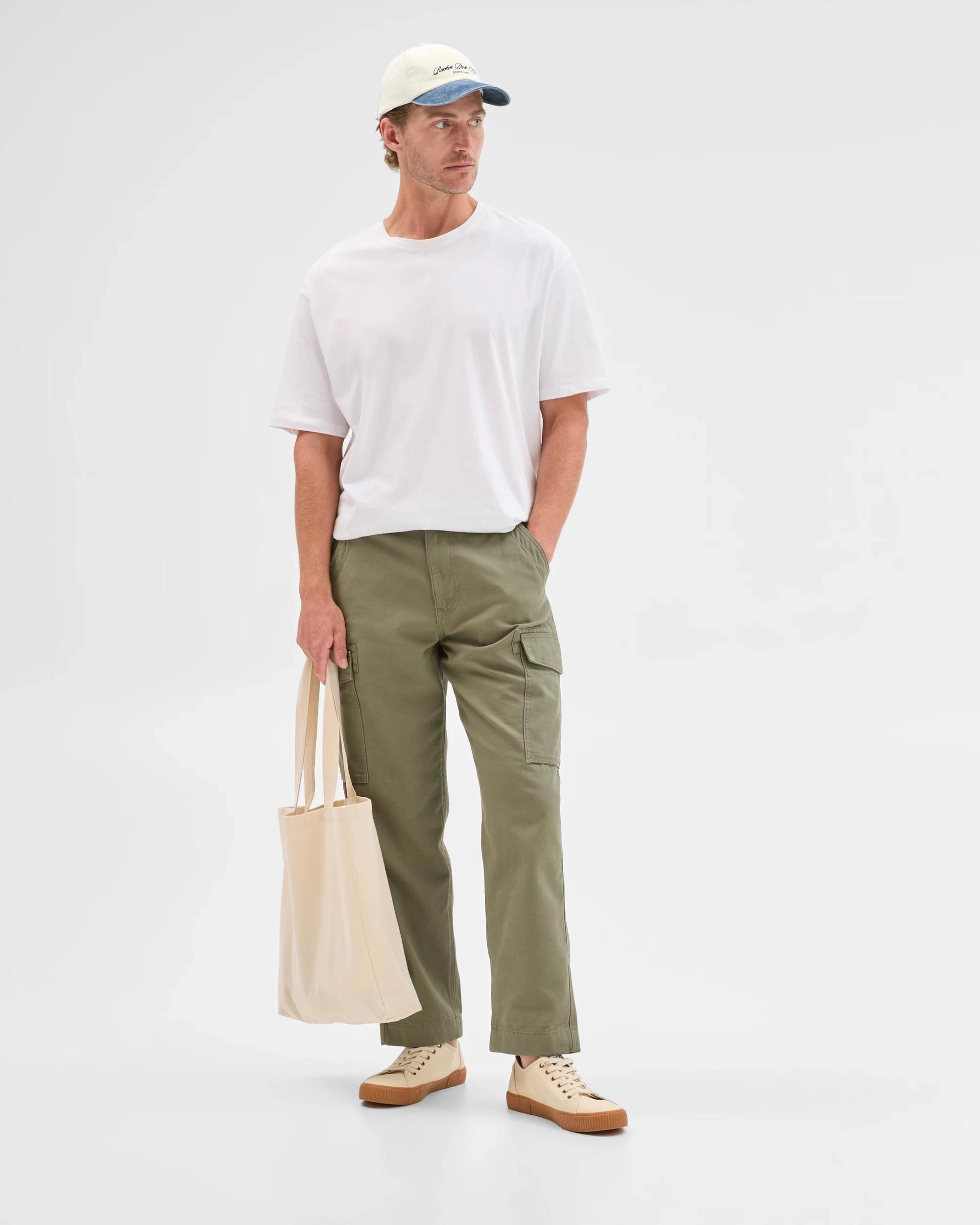 2 Target Man Australian Cotton Regular Fit Cargo Pants ARMY KHAKI, 2 of 7