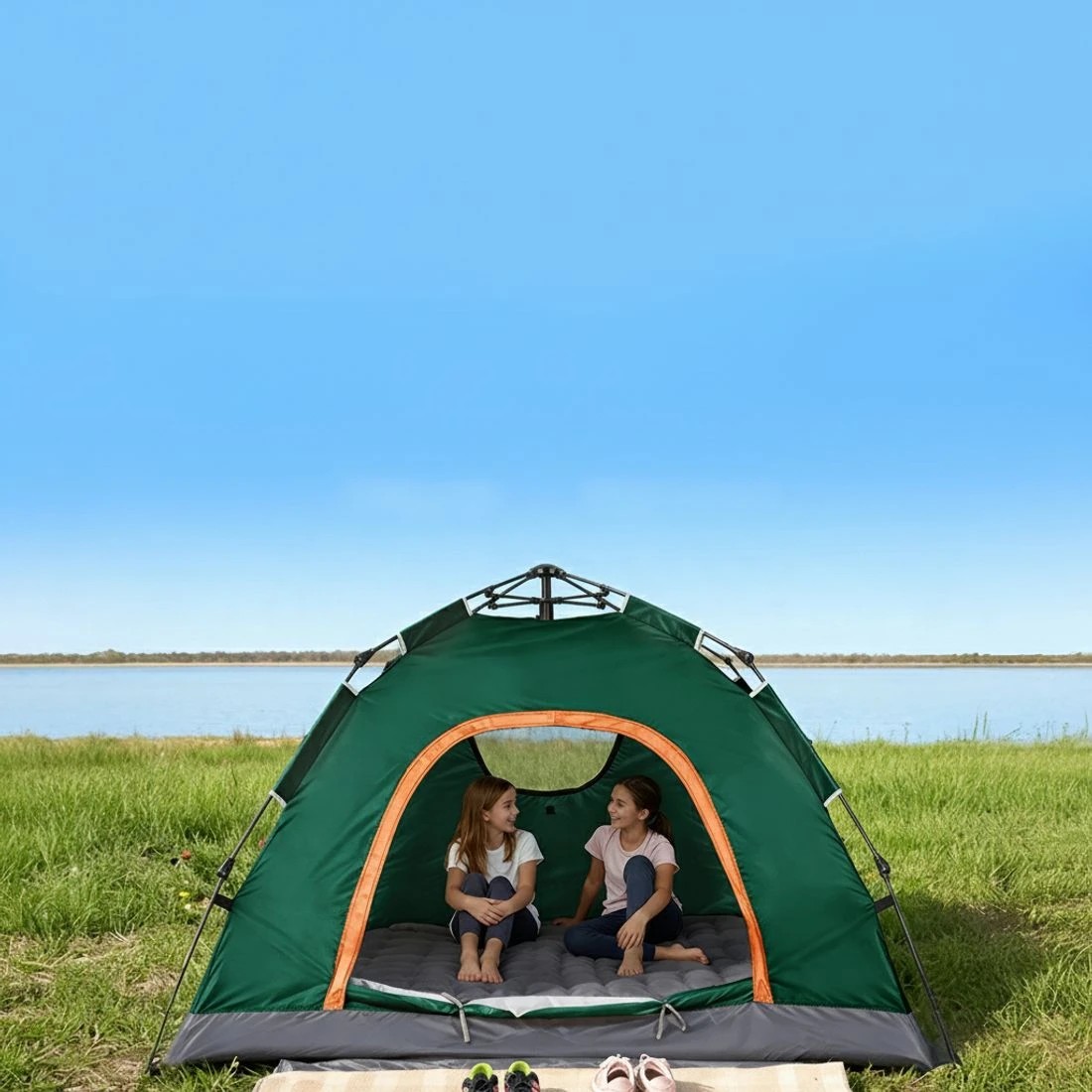 6 Weisshorn Camping Tent Instant Tent Pop up 2 Person Outdoor Hiking Tents Hiking - Green, 6 of 7