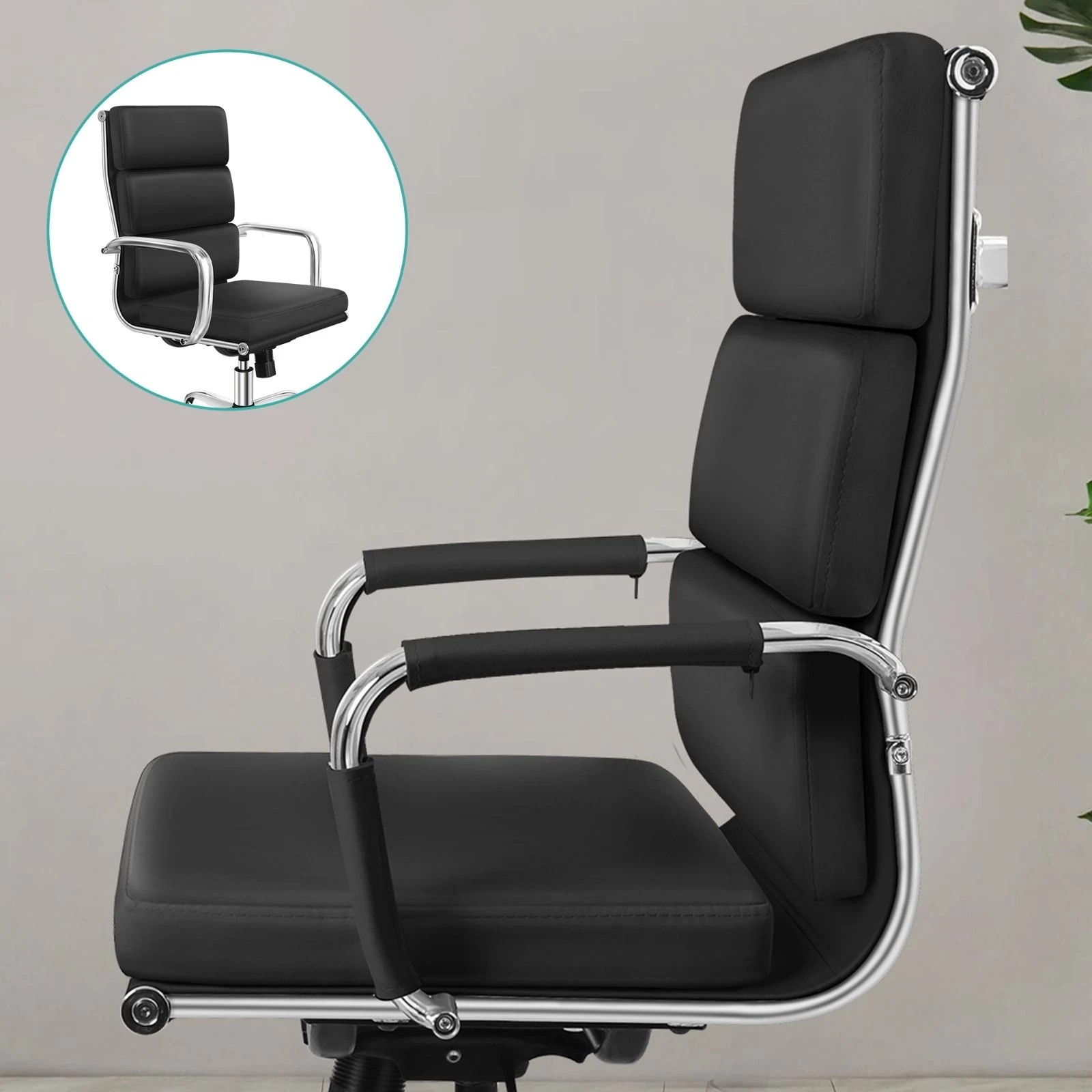 5 Alfordson Office Chair Ergonomic Paddings Executive Computer Work Seat High Back - Black, 5 of 8