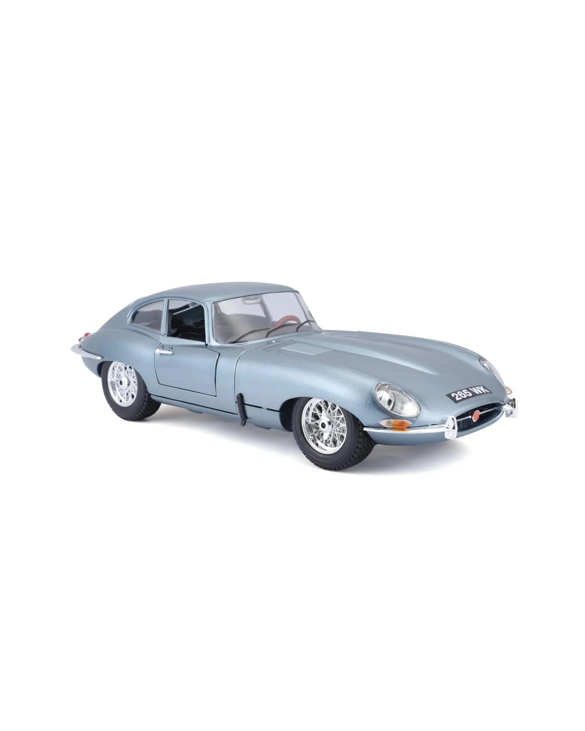 7 Bburago 1963 Jaguar E-Type Coupe Metallic Blue 1:18 Scale Diecast Vehicle, 7 of 10