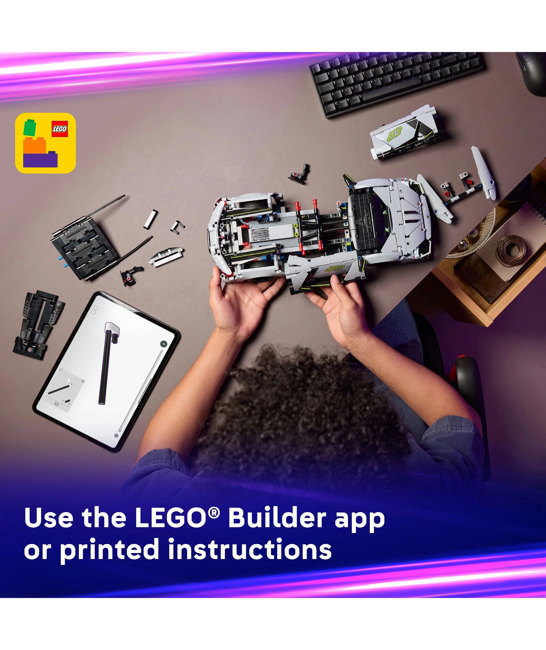 7 LEGO Technic Lamborghini Revuelto Super Sports Car 42214, 7 of 10