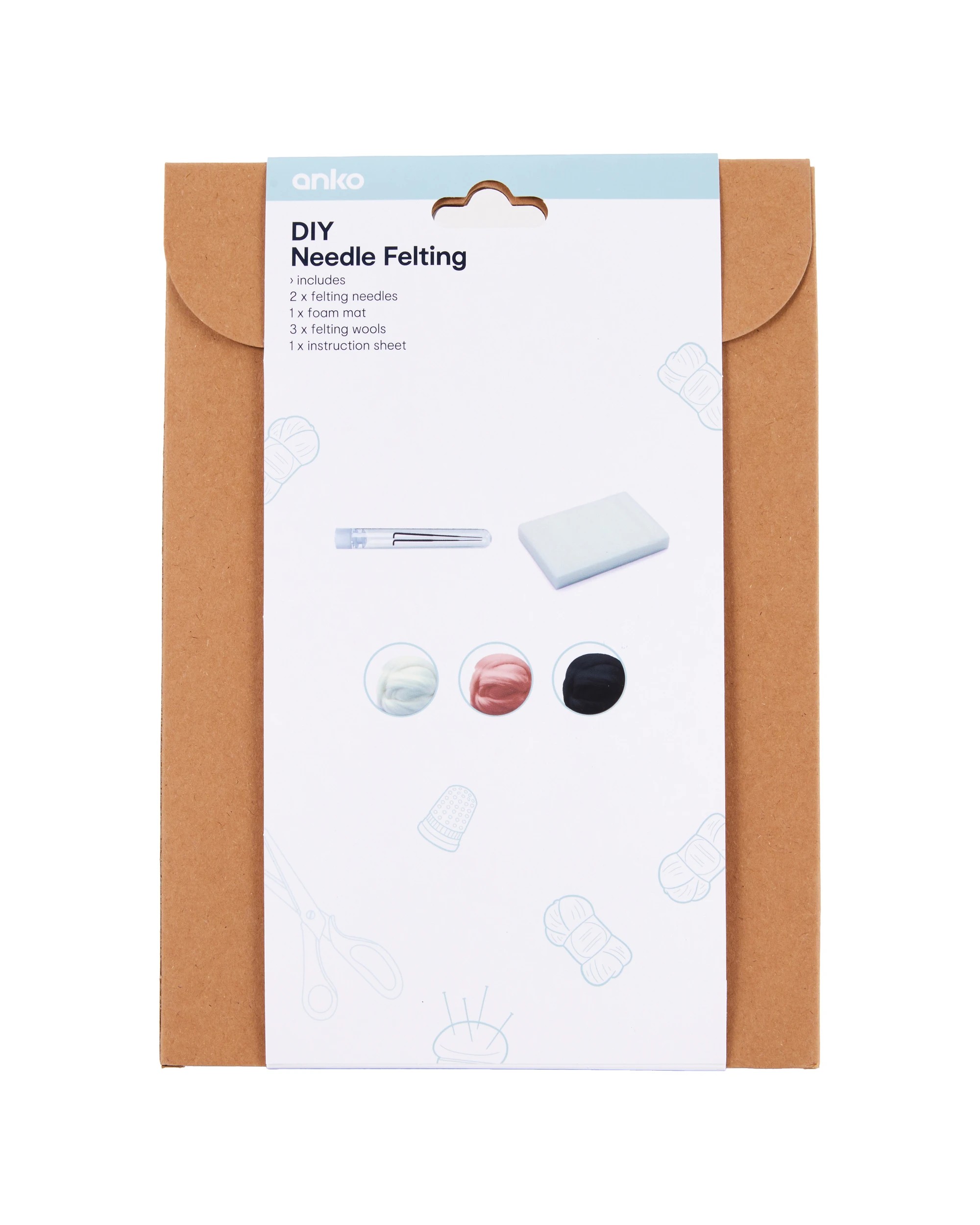 3 DIY Needle Felting Kit - Bunny, 3 of 3