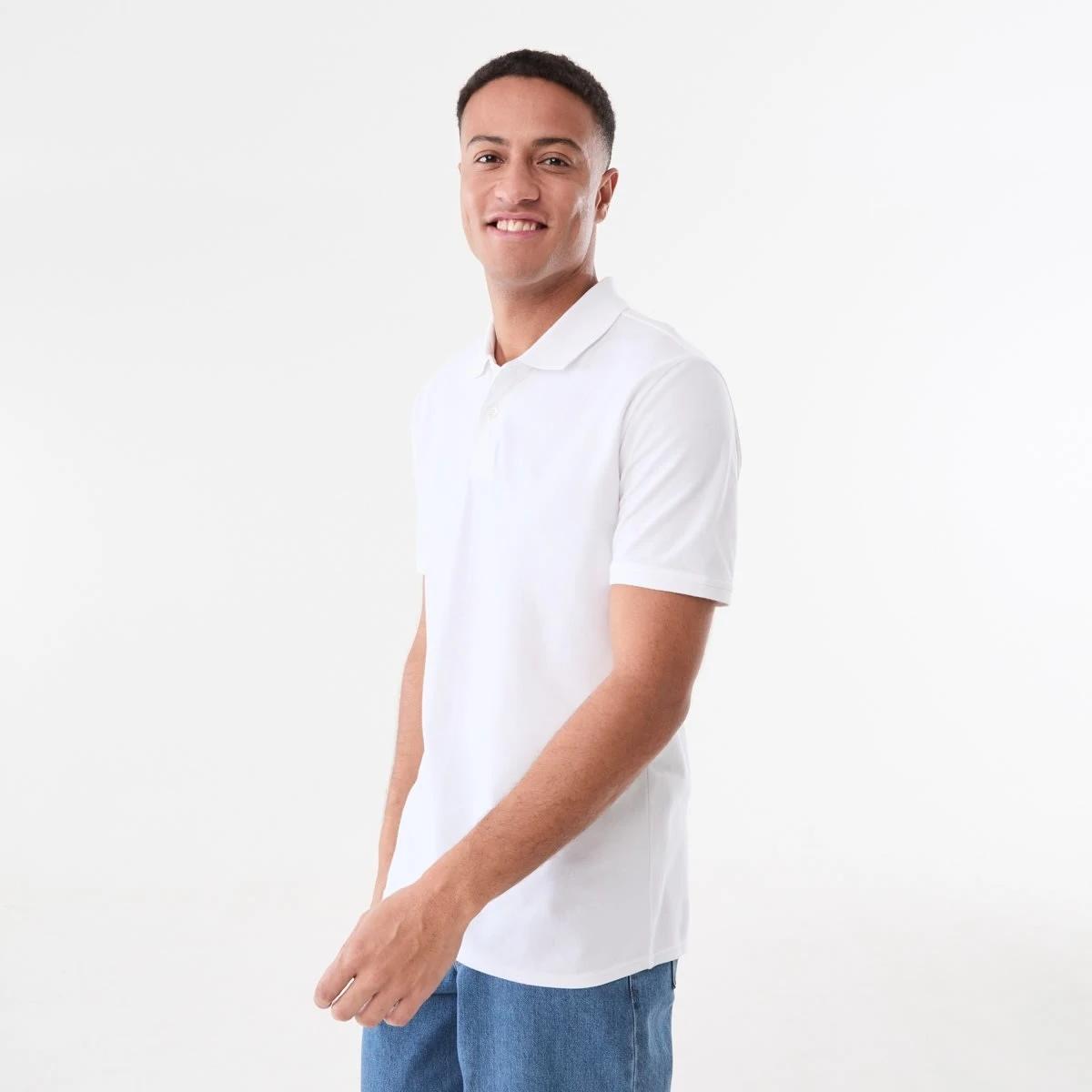 2 Basic Pique Polo White, 2 of 8