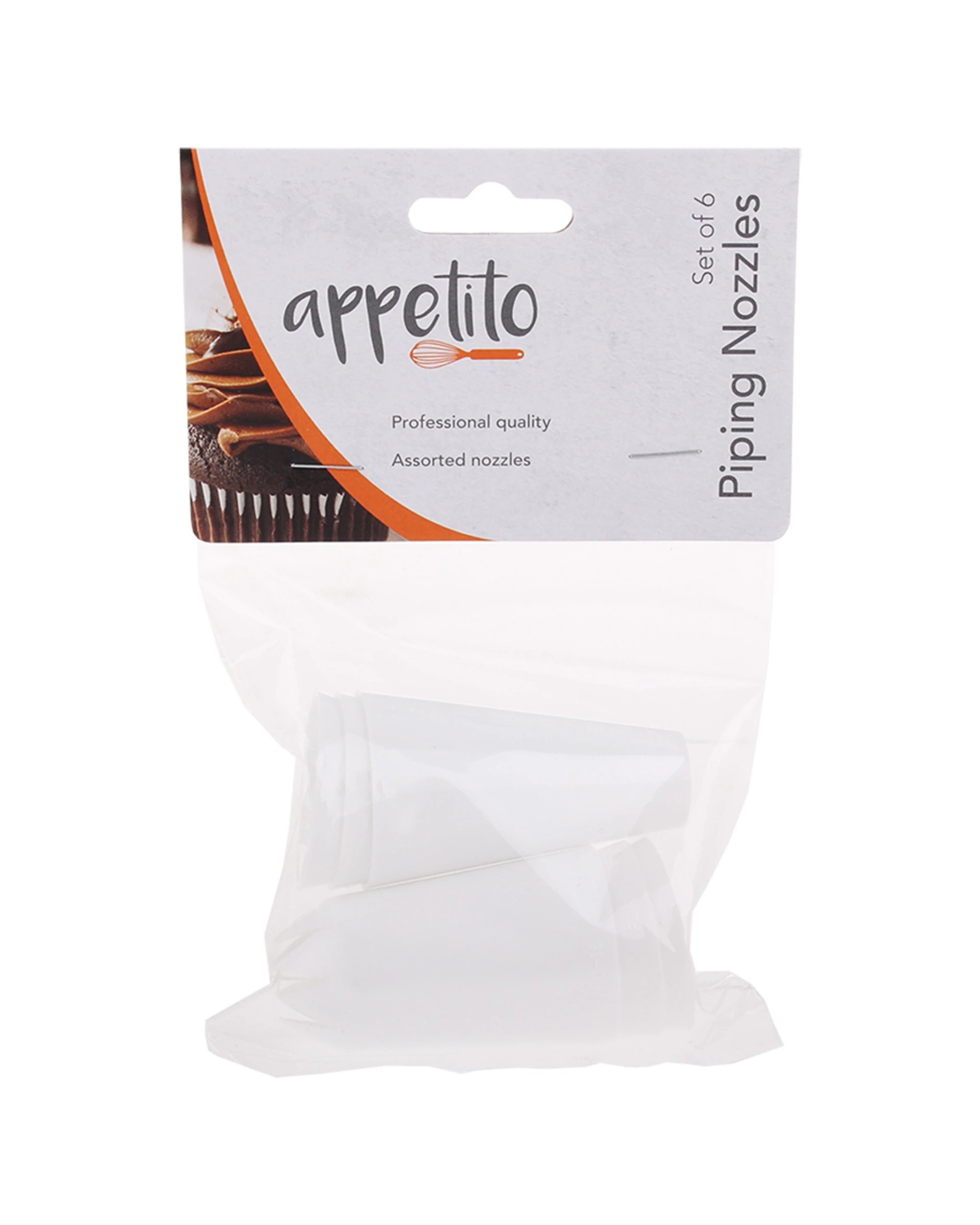 3 Appetito 6pc Plastic Piping Nozzles Professional Quality Home Kitchen - White, 3 of 3