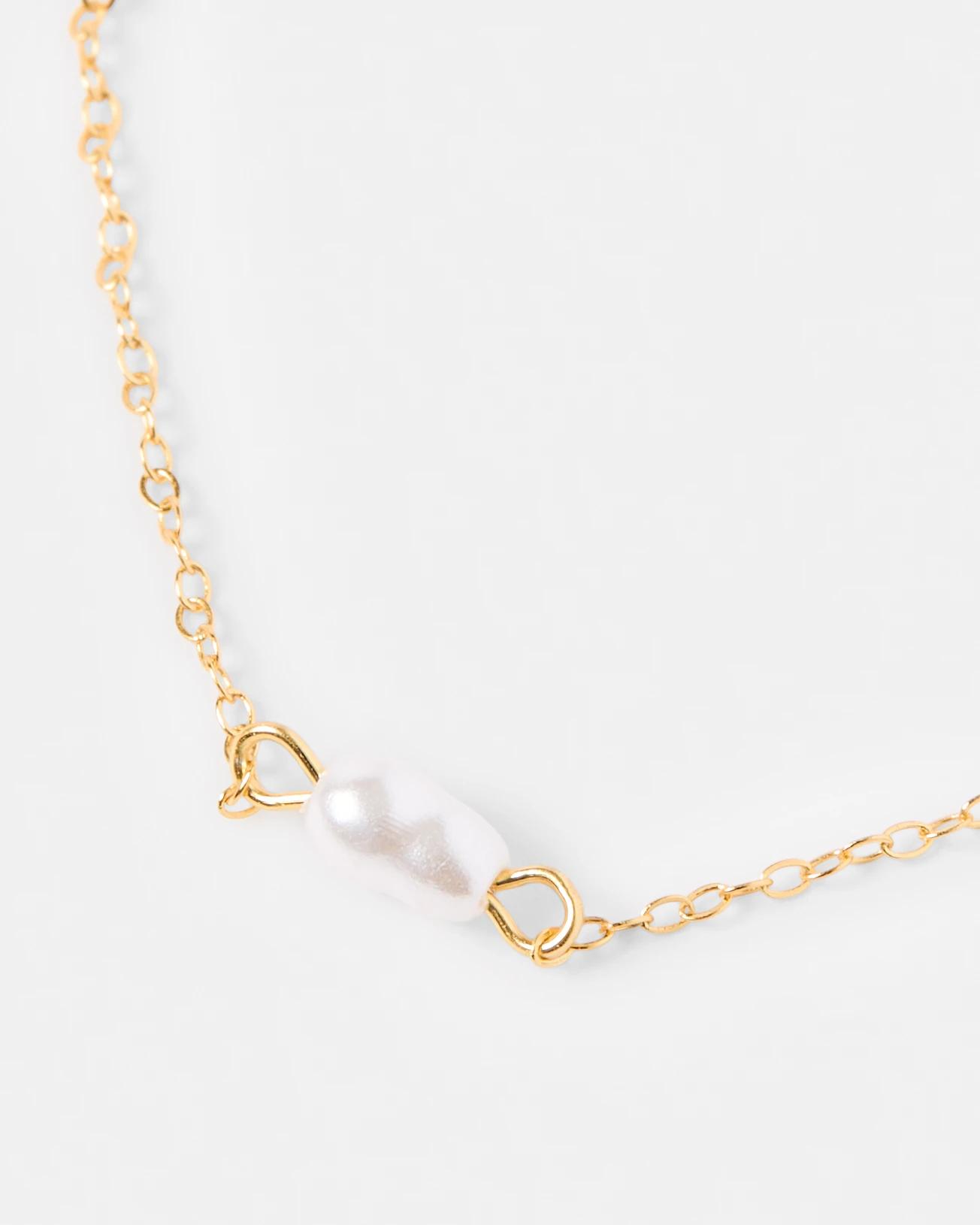 2 Gold Plated Sterling Silver 925 Faux Pearl Bracelet Gold, 2 of 4