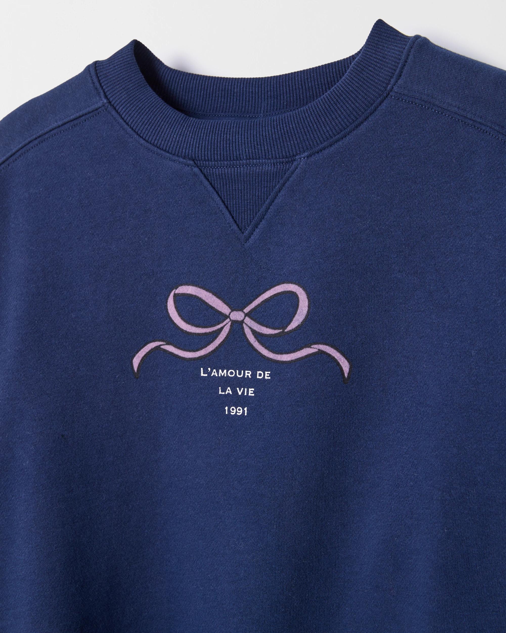 5 Target Kids Australian Cotton Blend Long Sleeve Fleece Top BOW NAVY, 5 of 5