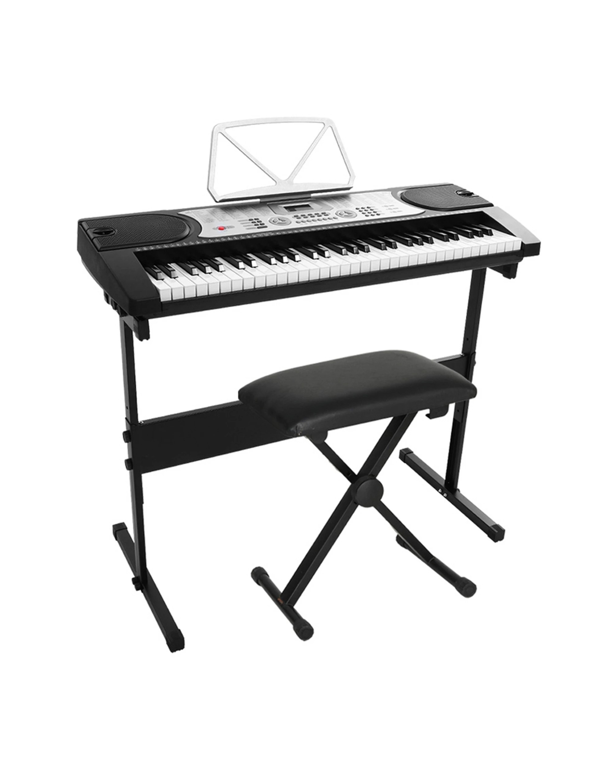 1 Alpha 61 Keys Electronic Piano Keyboard Digital Electric w/ Stand Stool - Multi, 1 of 5