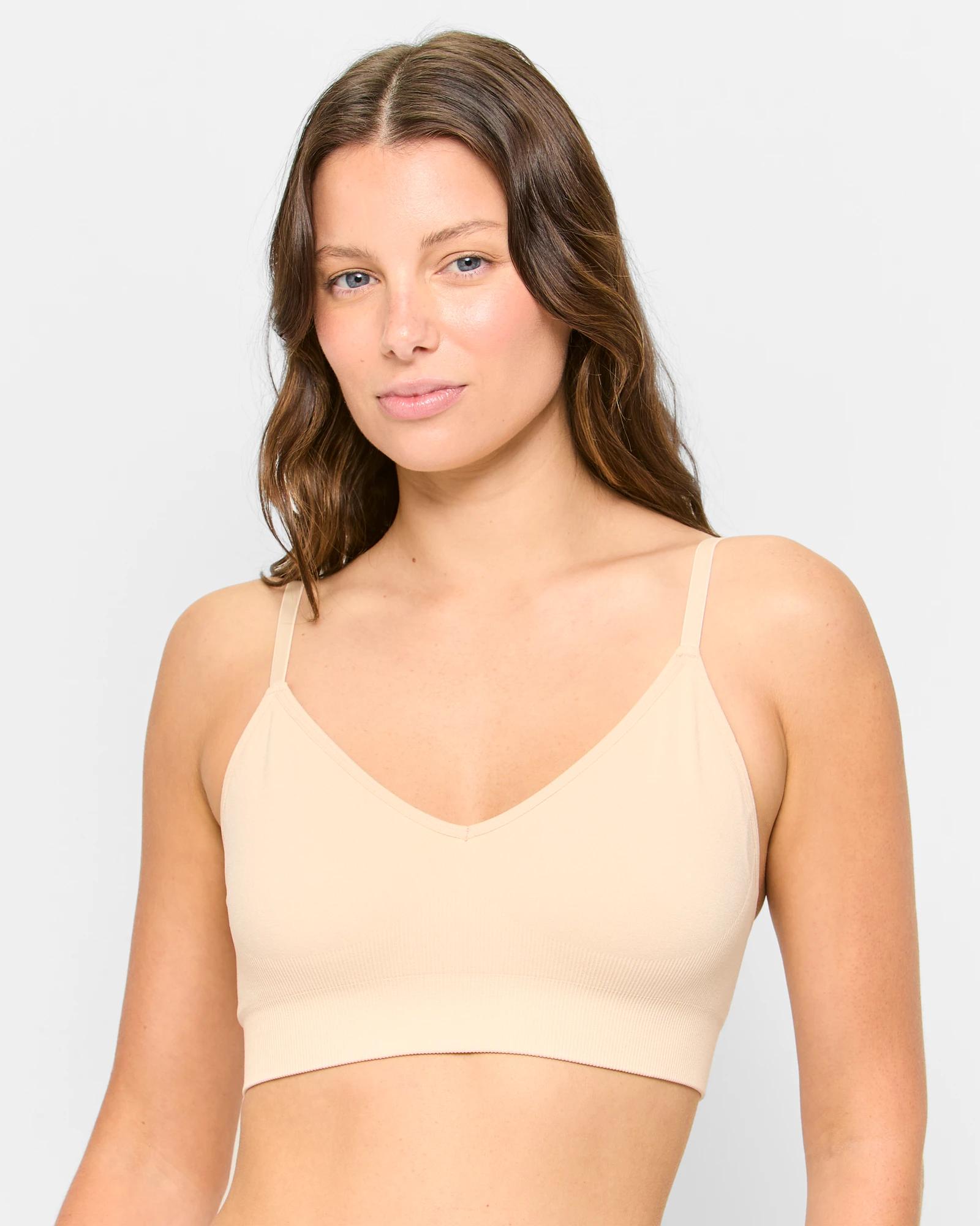 1 Target Woman Low Impact Seamfree Sports Crop Top NUDE, 1 of 4