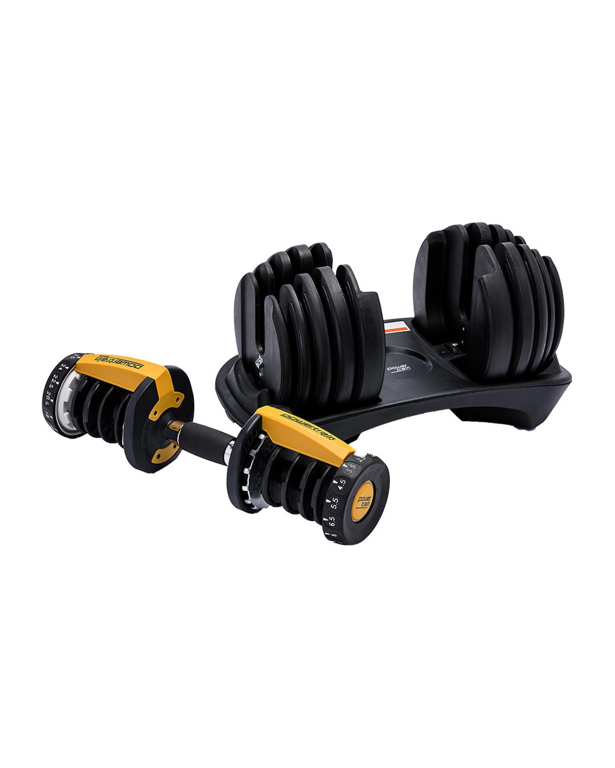 2 Powertrain Sports 1x Adjustable Home Gym Handle for 24kg Gold Dumbbell only - Silver, 2 of 3