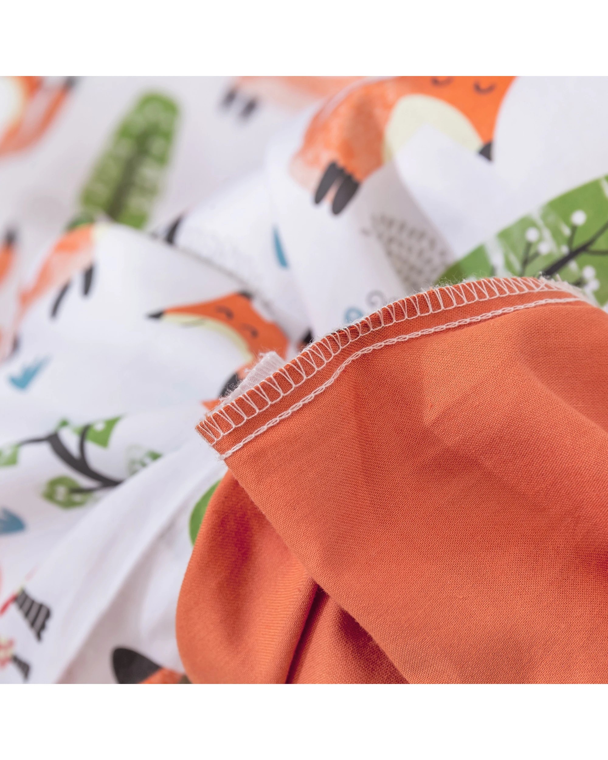 9 Jack & Ava Quilt Cover Set Shy Fox - Double Bed - Animal Print, 9 of 9