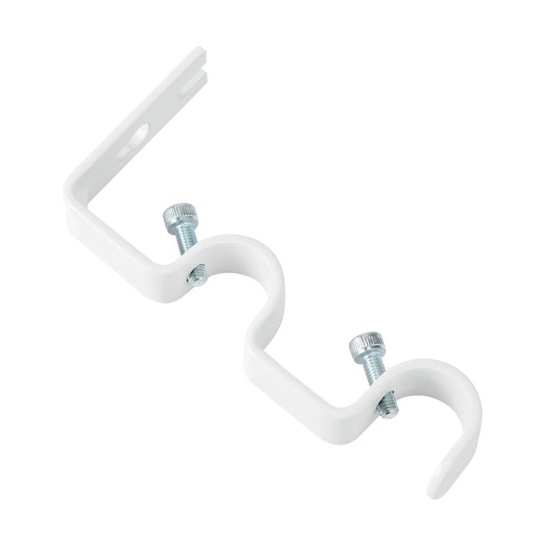 3 Double Curtain Rod Bracket - White, 3 of 4