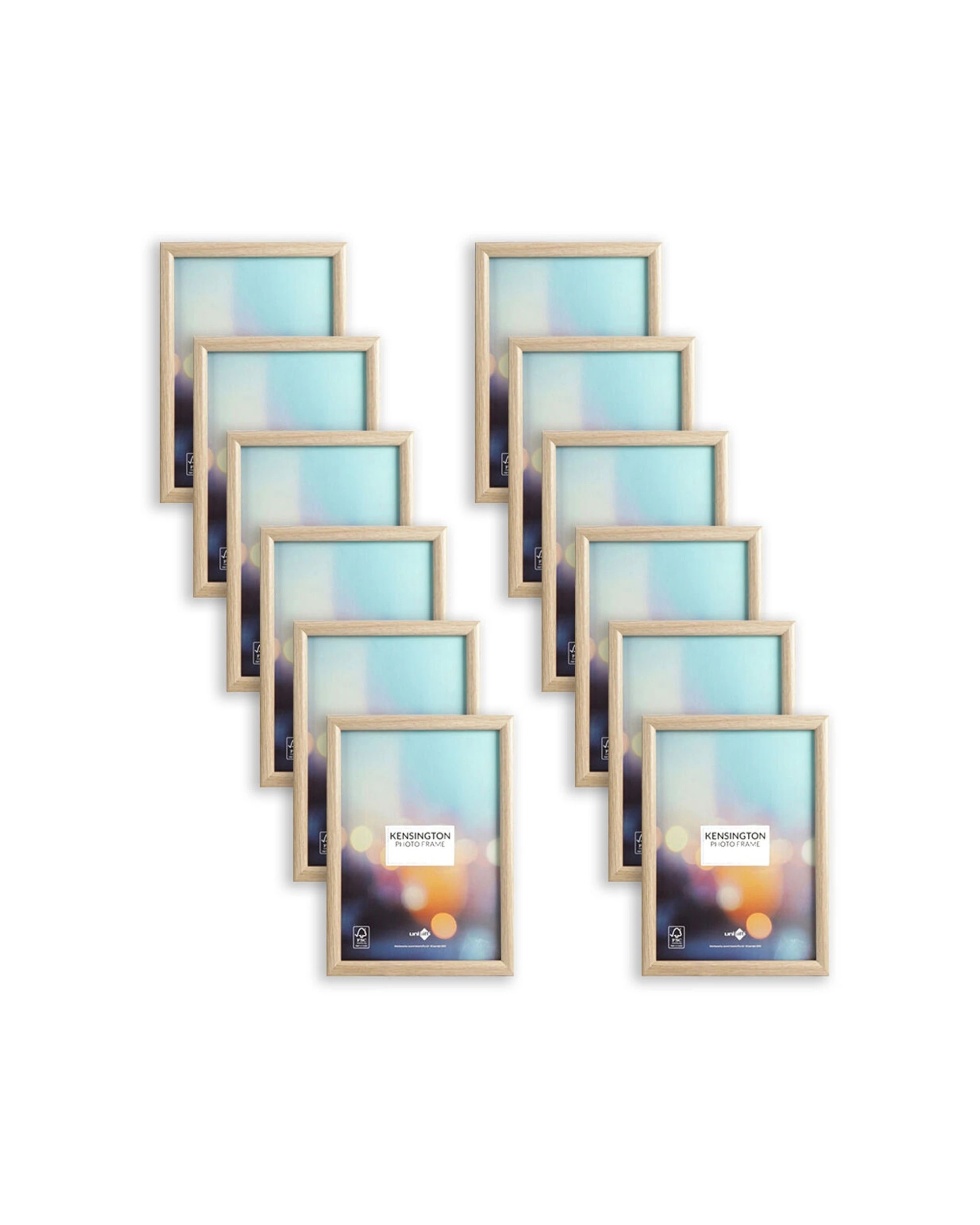 1 Unigift 12PK Kensington Wooden Glass Picture Photo Frame 10x15cm - Multi, 1 of 3