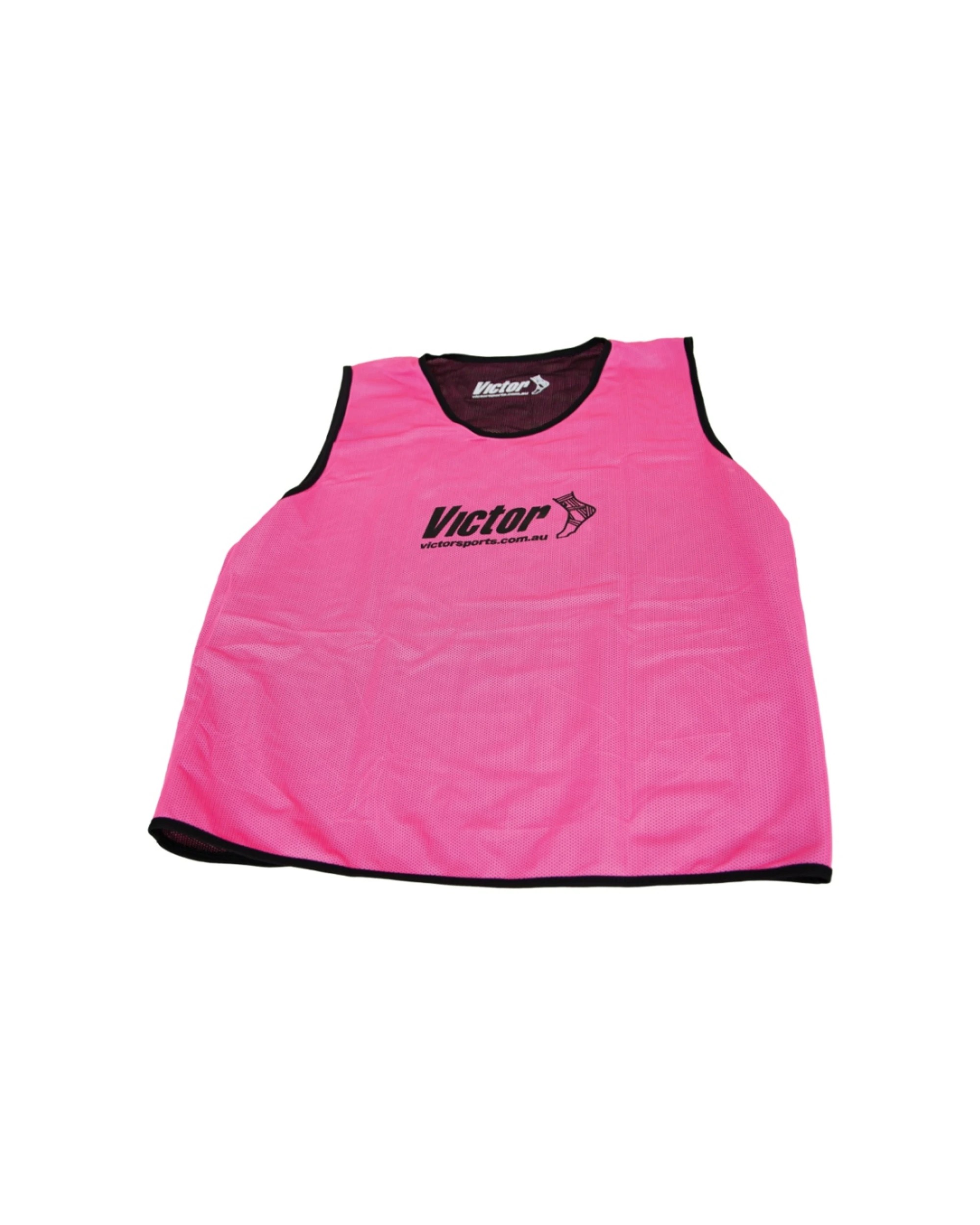 1 Victor Sports Reversible Lightweight Fitness Training Vest Breathable Junior - Pink, 1 of 3