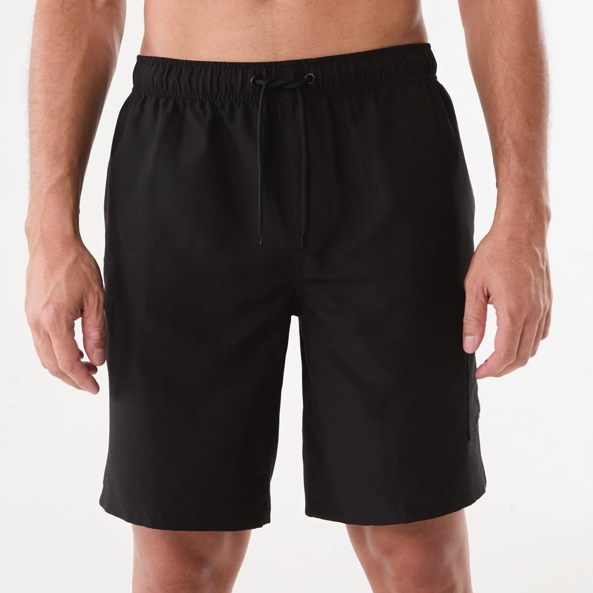 1 Elastic Waist Regular Cargo Boardshorts BLACK, 1 of 5