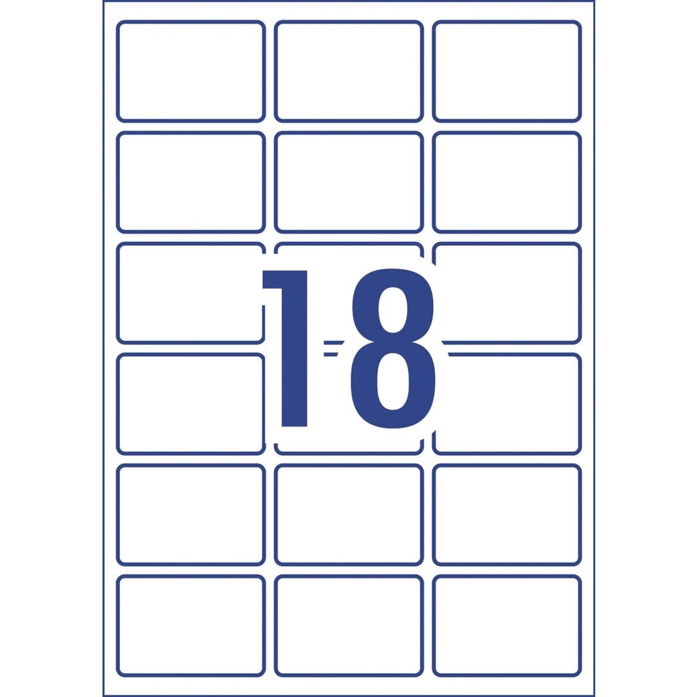 3 Avery 18UP Inkjet Laser Rectangle Labels Gloss White 10 Sheet, 3 of 6