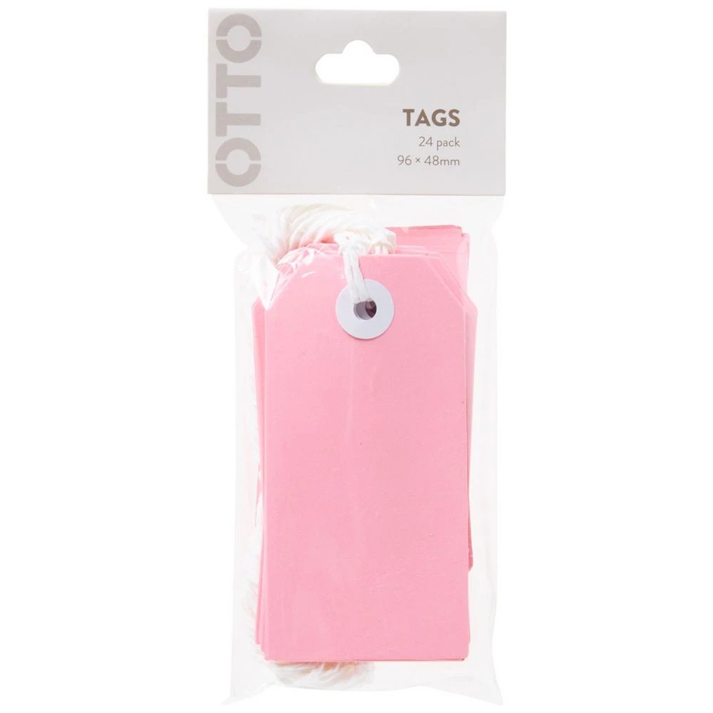 1 Otto Shipping Tag Pink 24 Pack, 1 of 3