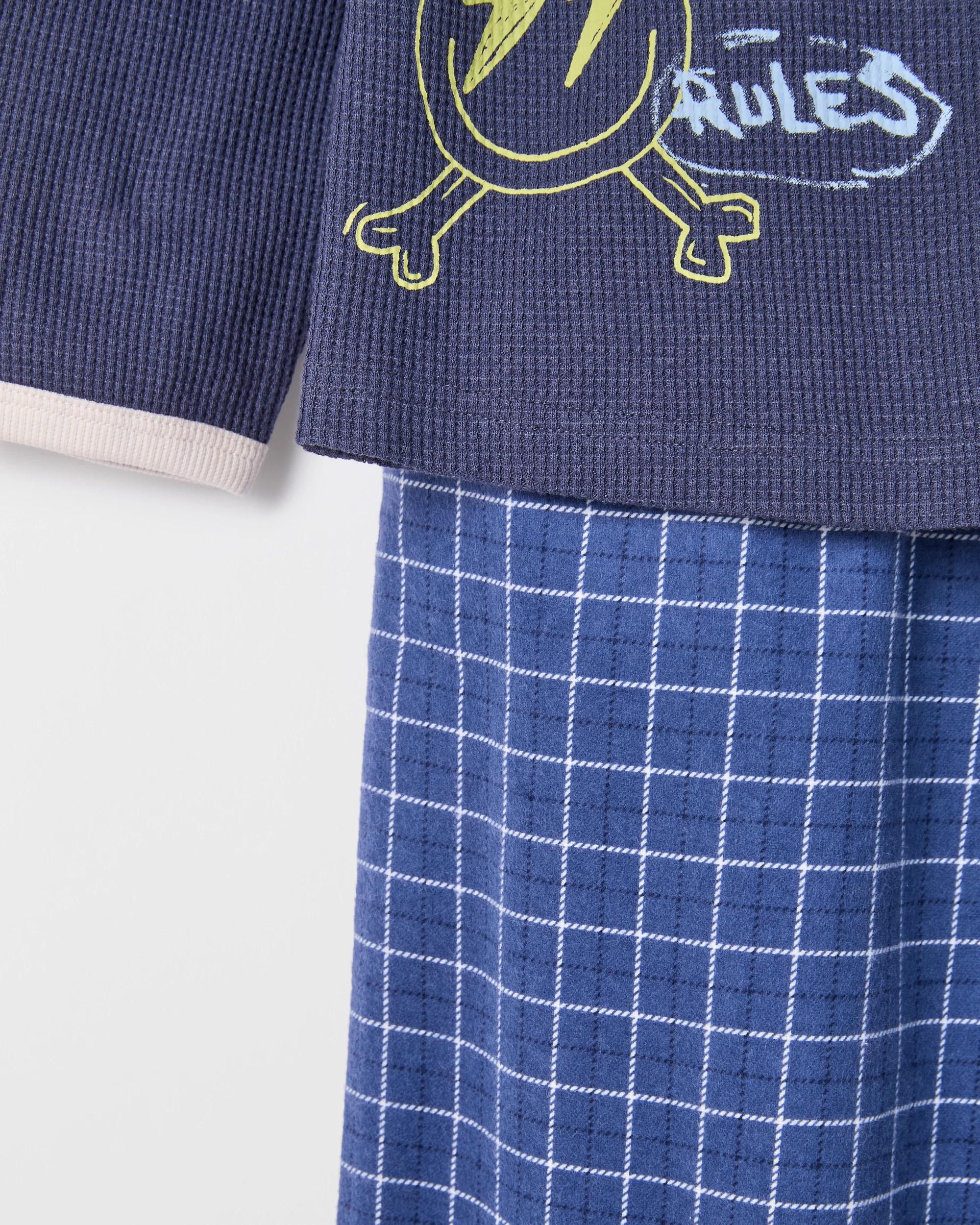 7 Target Kids Australian Cotton Older Boys Flannel Pyjama Set GRAFFITI SKATE, 7 of 8