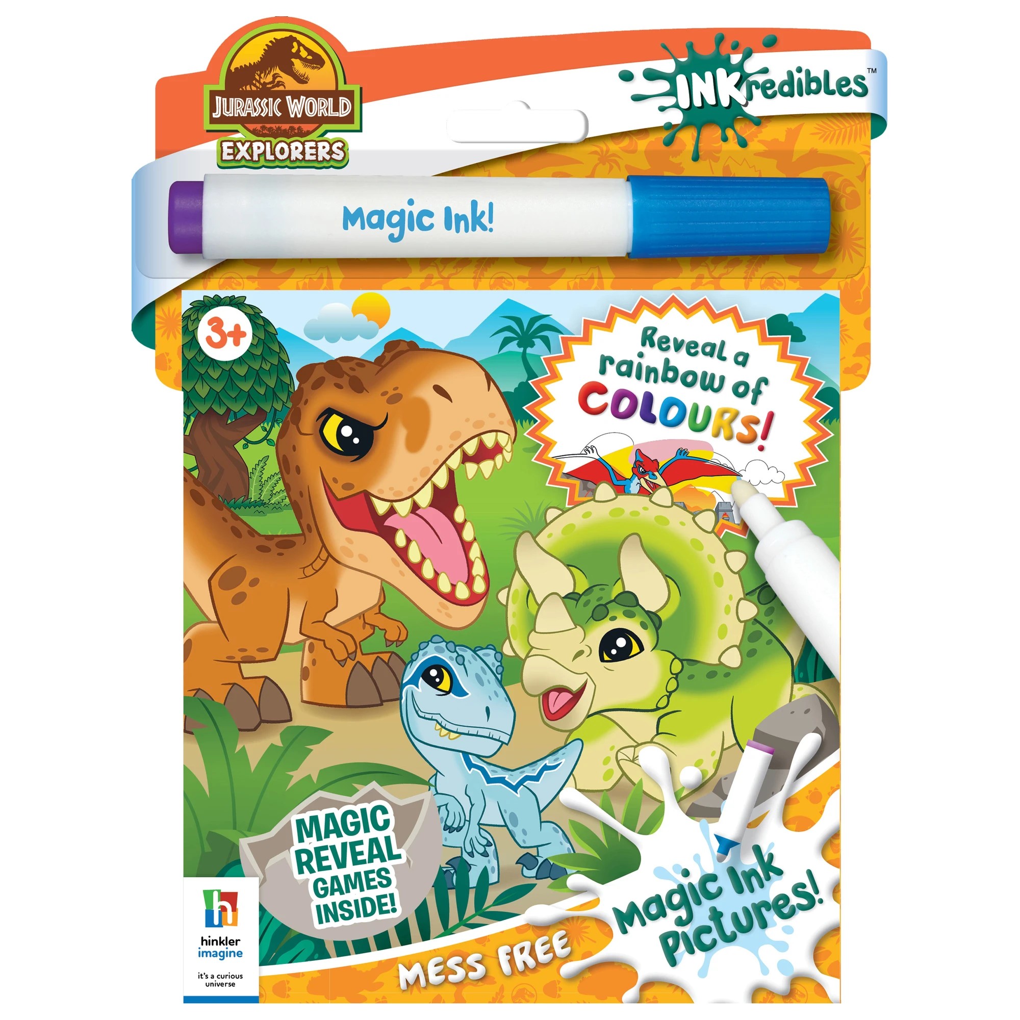 1 INKredibles Jurassic World Explorers Mess Free Magic Ink Pictures! - Book, 1 of 5